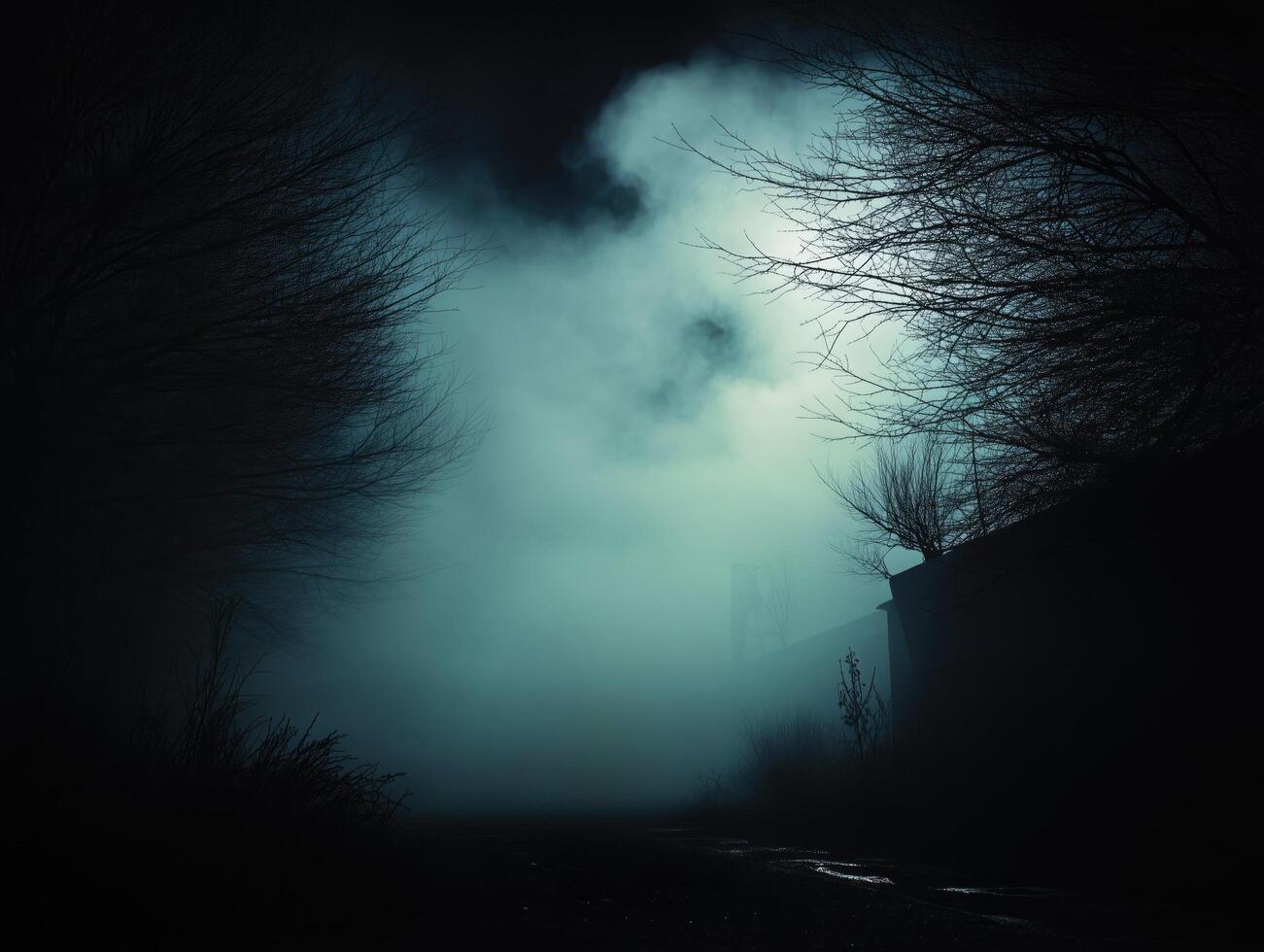 Paranormal image with creepy background photo