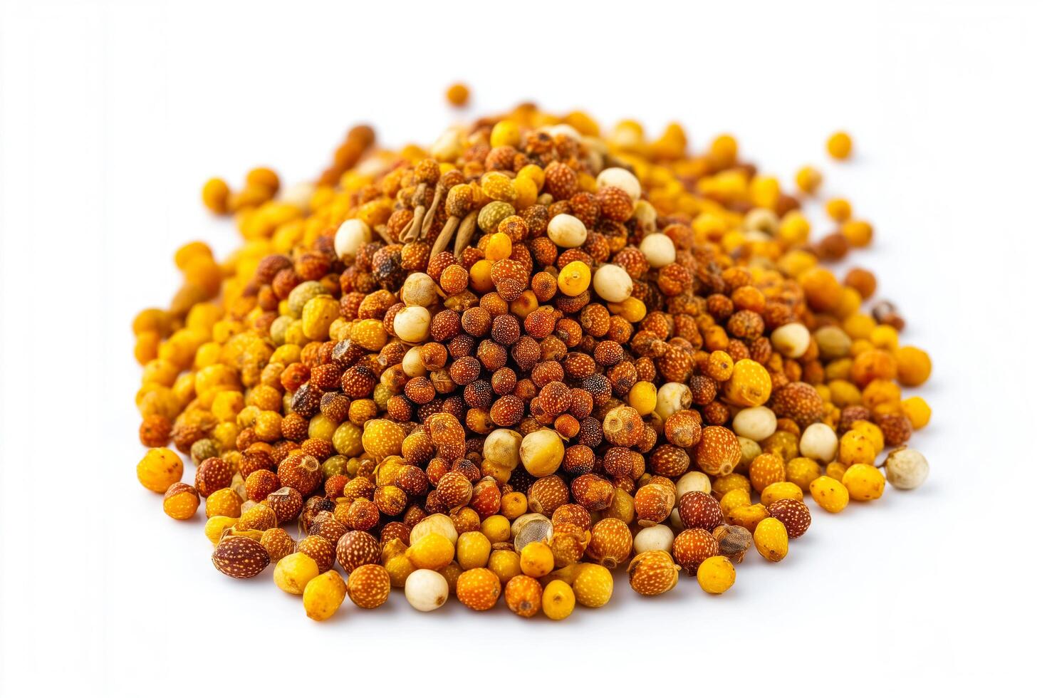 Mustard seed on isolate white background photo