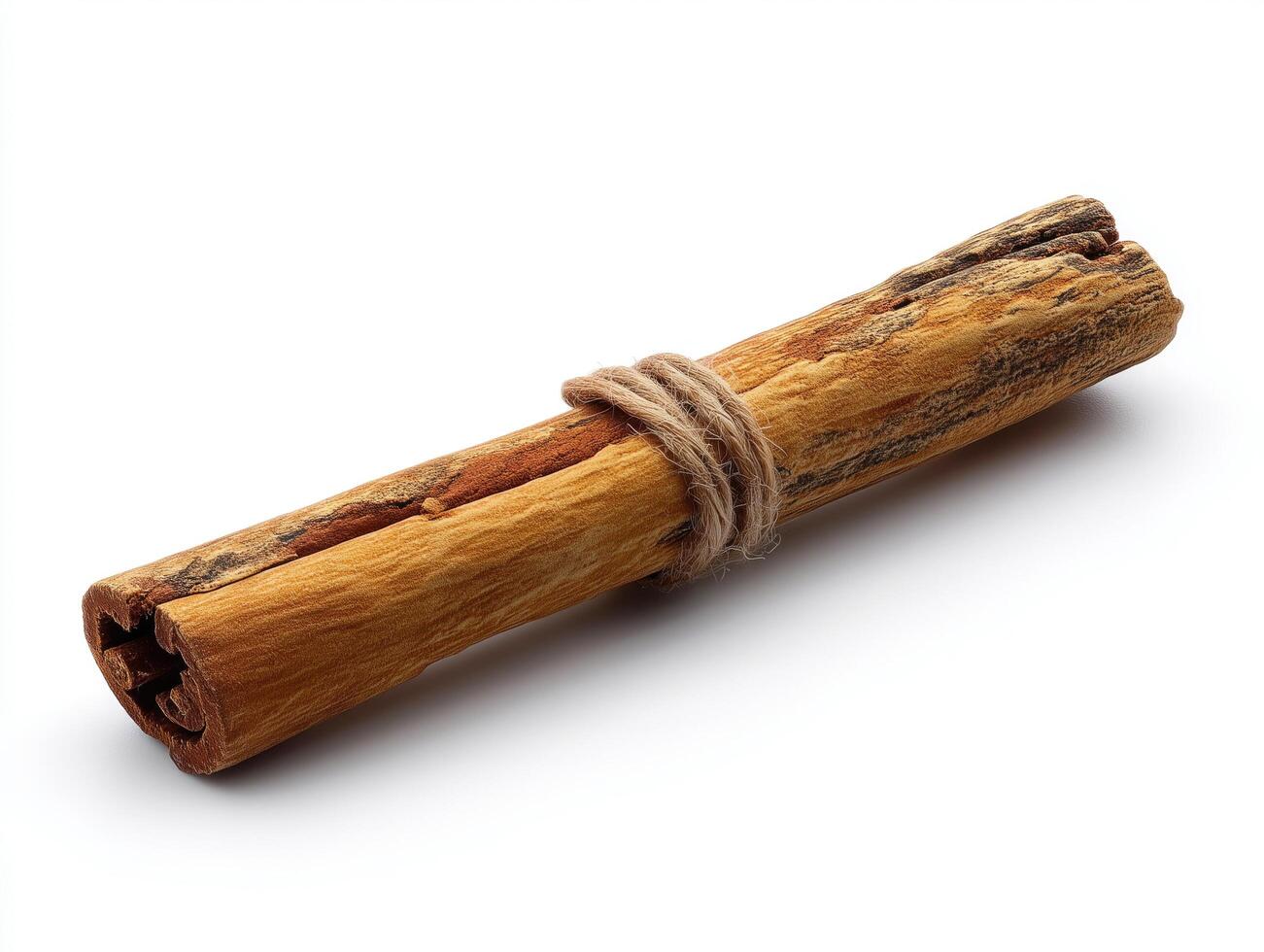 cinnamon stick tied with string, used for cleansing and spiritual practices. photo