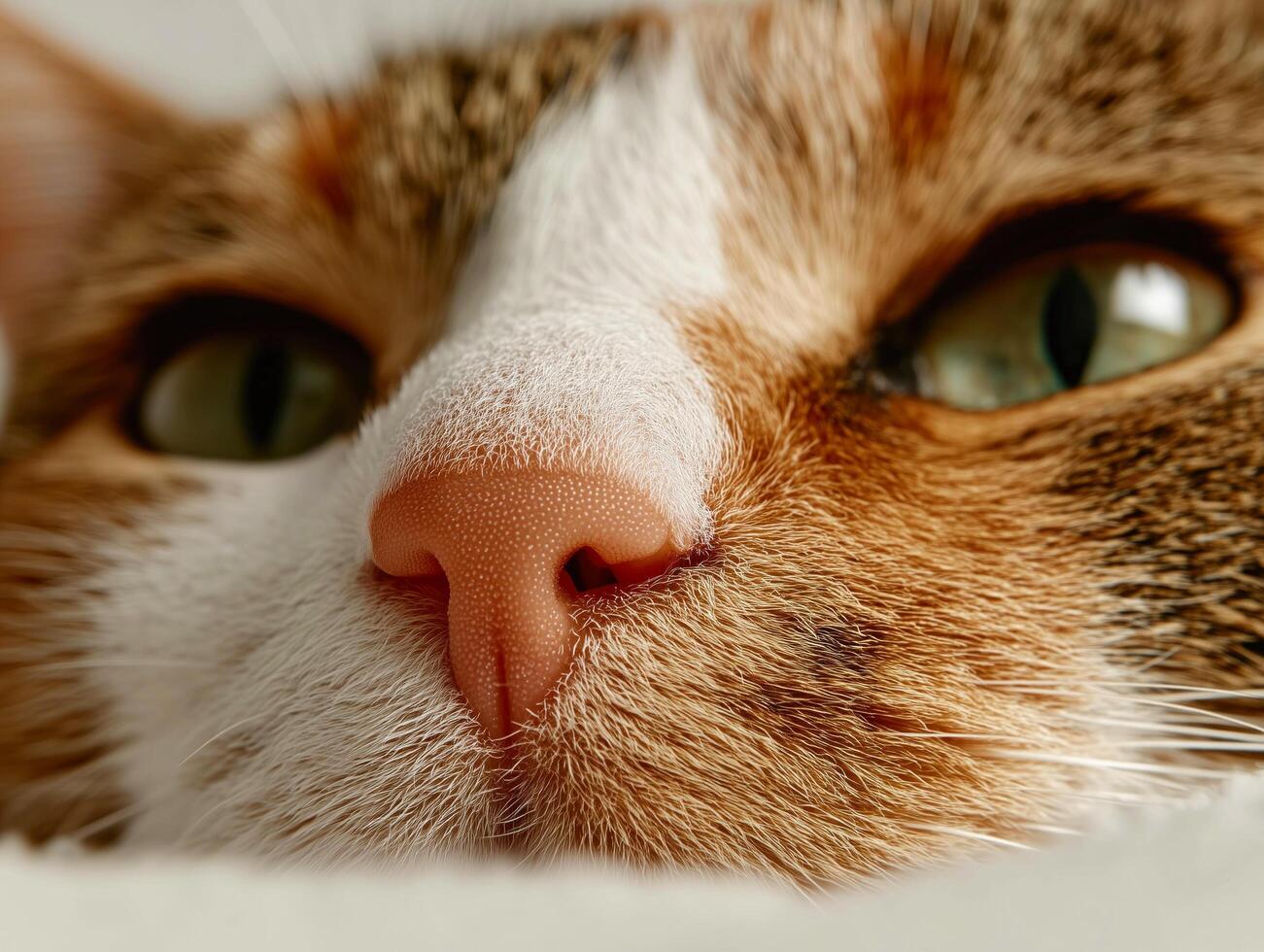 close up A cat looking to something photo