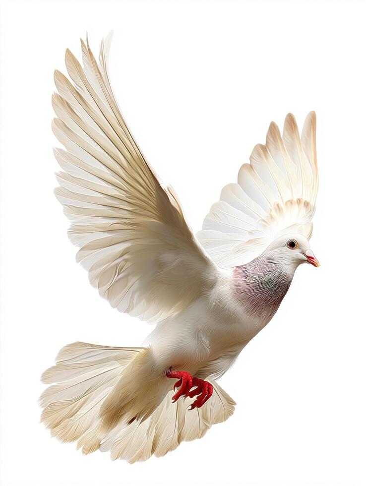 White pigeon flying photo