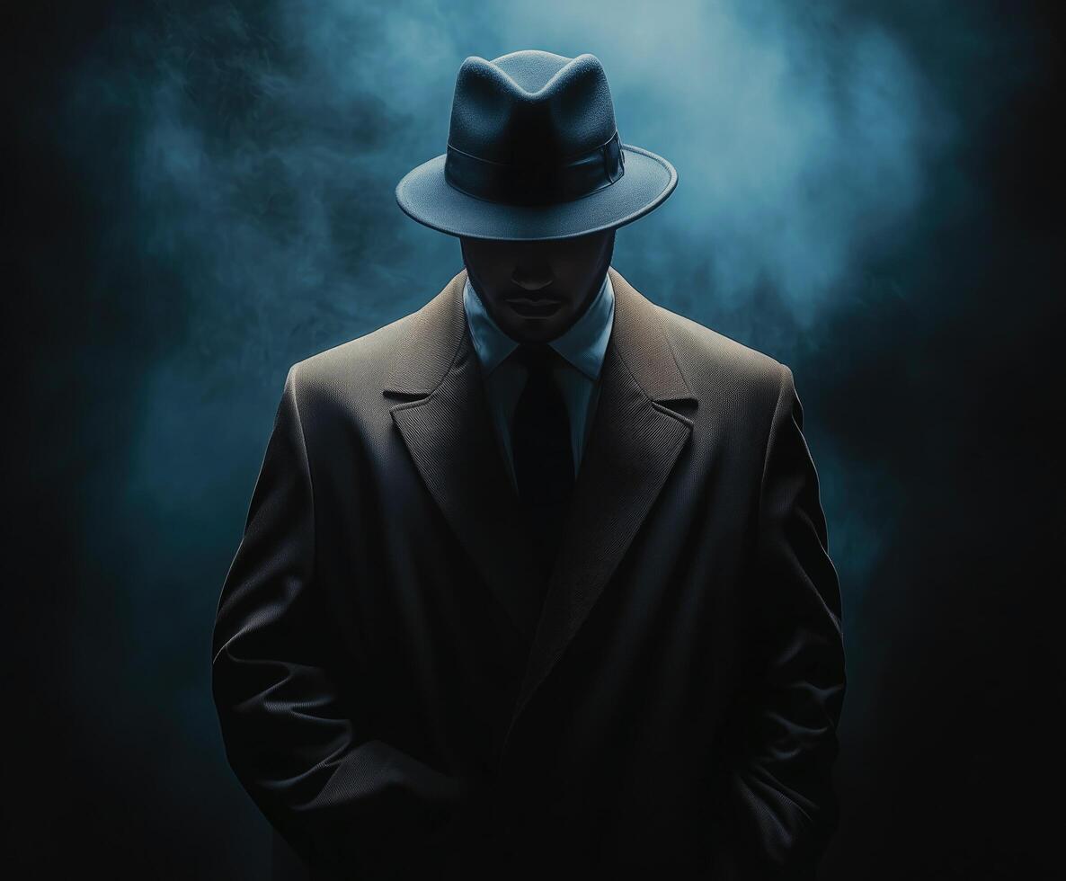 mysterious man in coat photo