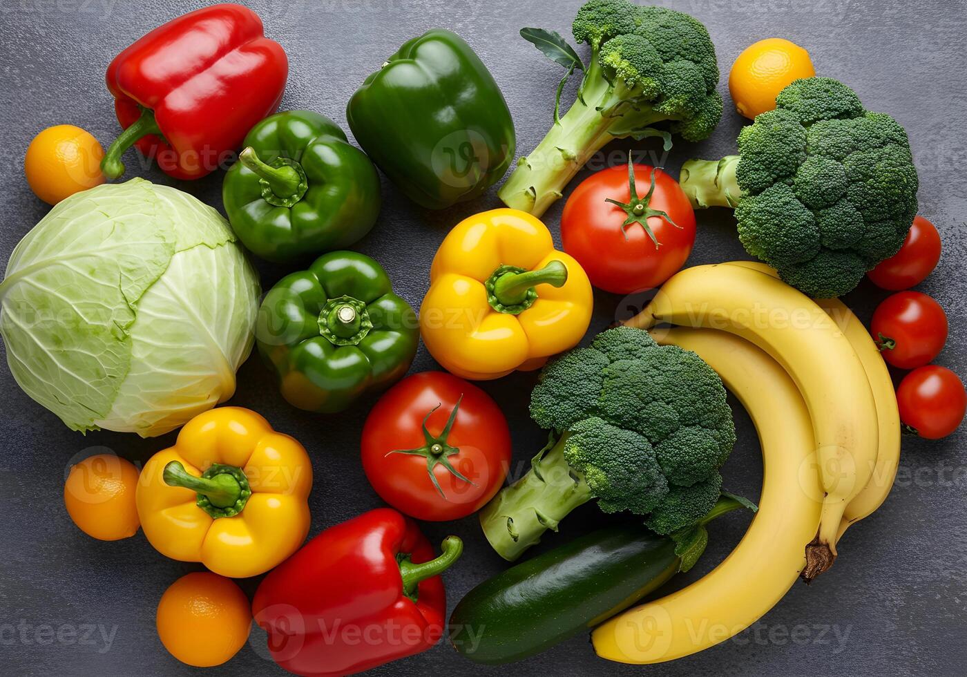 Variety of Fresh Vegetables and Fruits photo