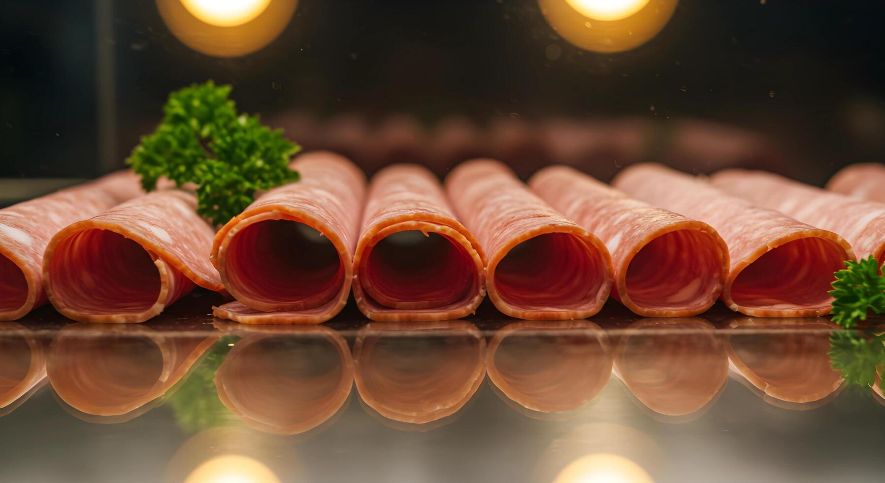 Rolled Salami with Parsley photo