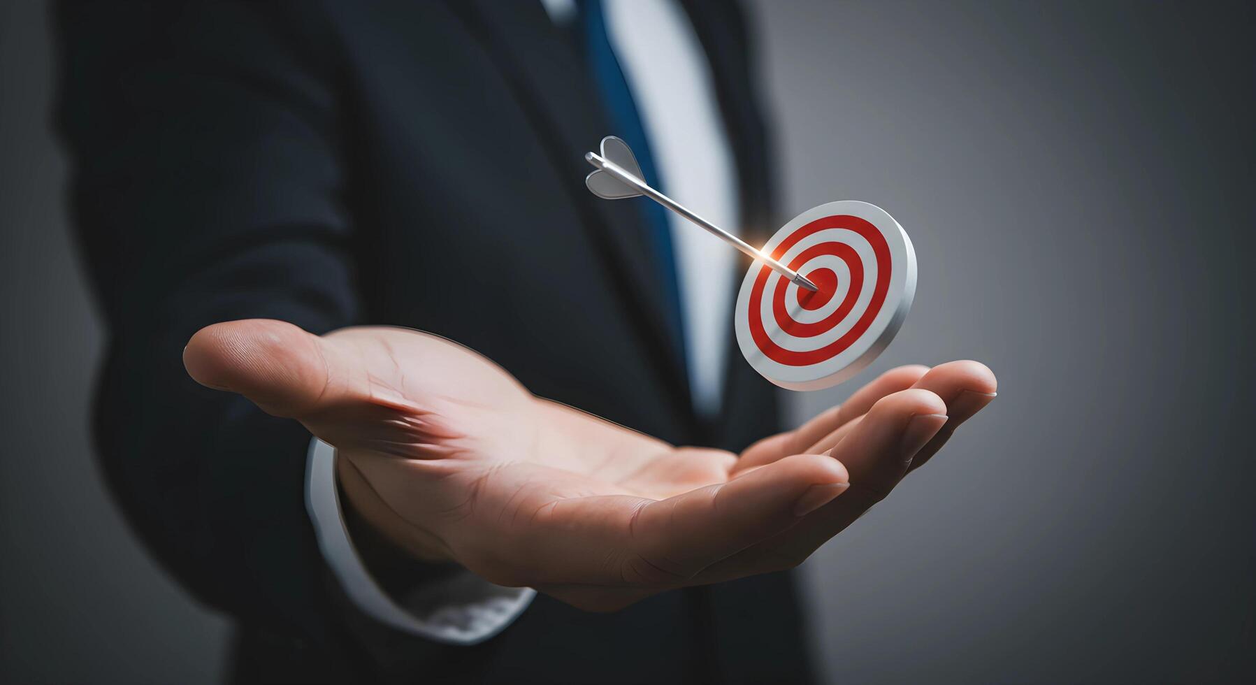 Target on Hand with Arrow photo