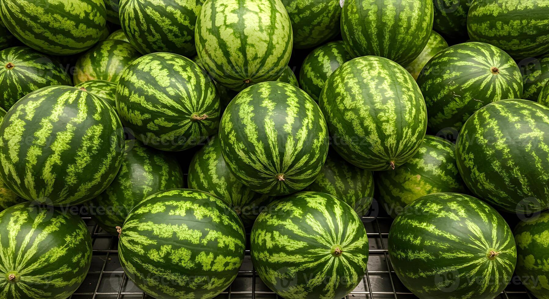 Pile of Whole Watermelons photo