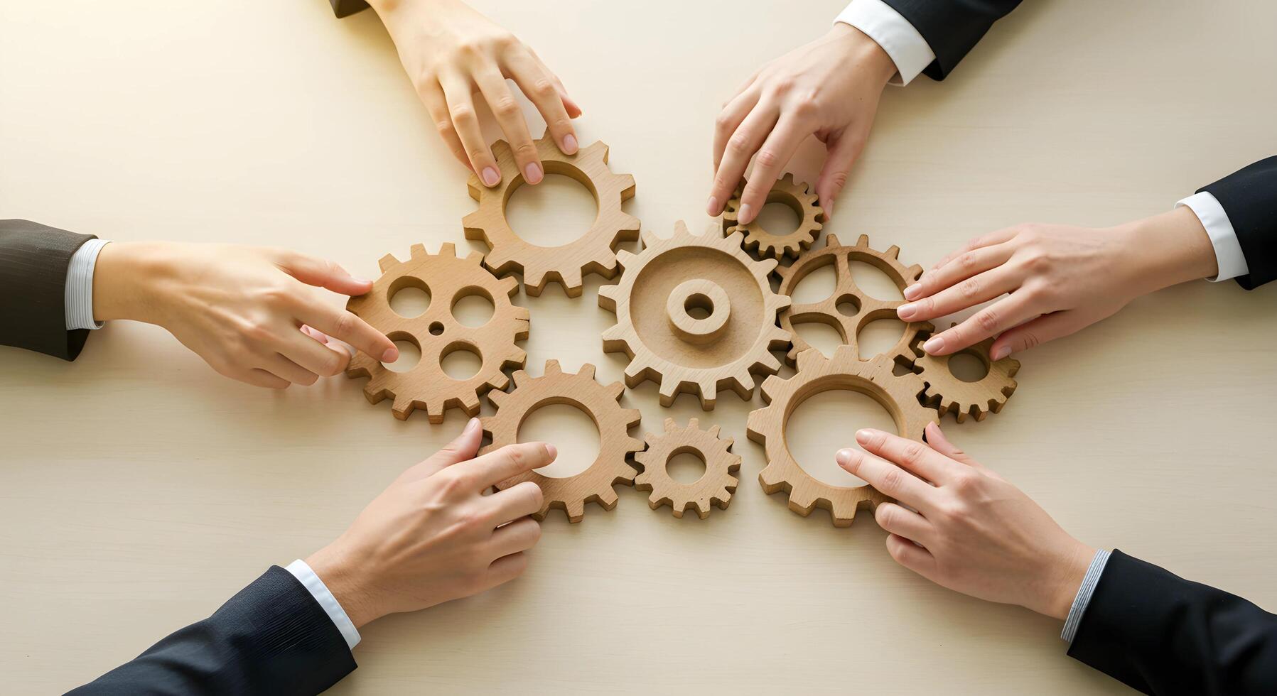 Gears and Hands Connecting Mechanism photo