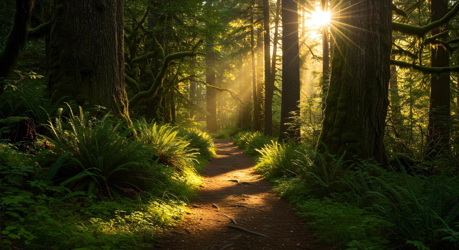 Forest Path with tree photo