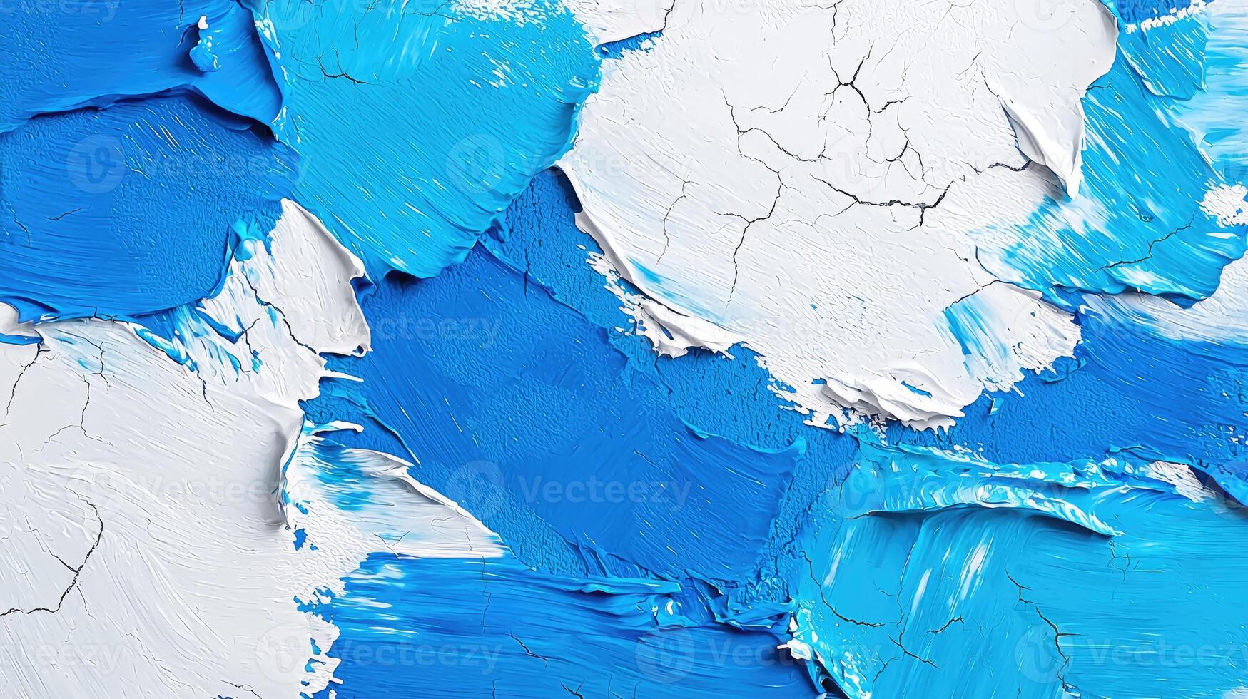Abstract Blue and White Painting for background Texture photo
