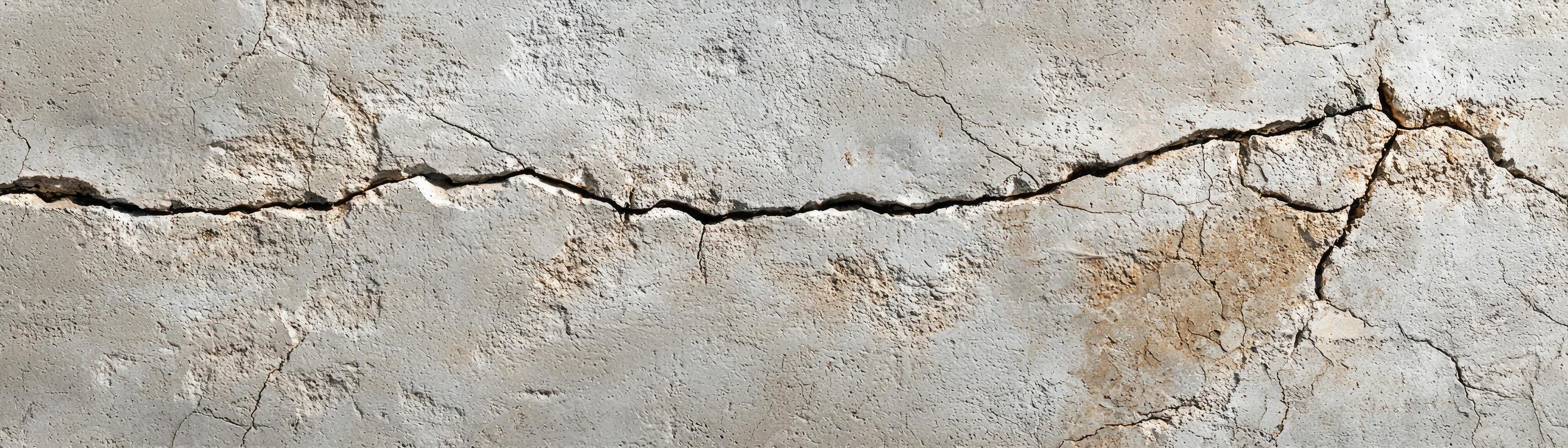 Cracked concrete wall texture showing damage photo