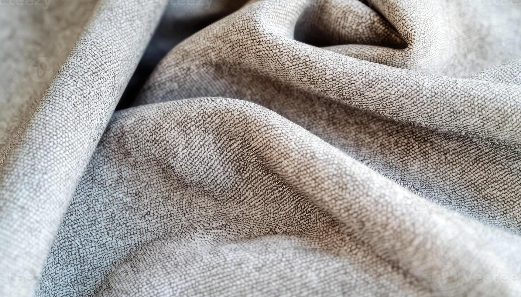Grey Textured Fabric Draped Softly for background photo