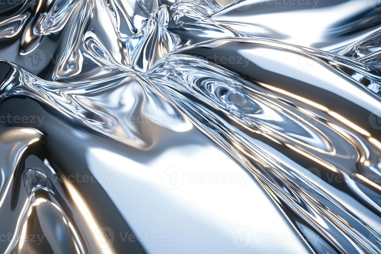 Abstract Silver Liquid Metal Texture photo