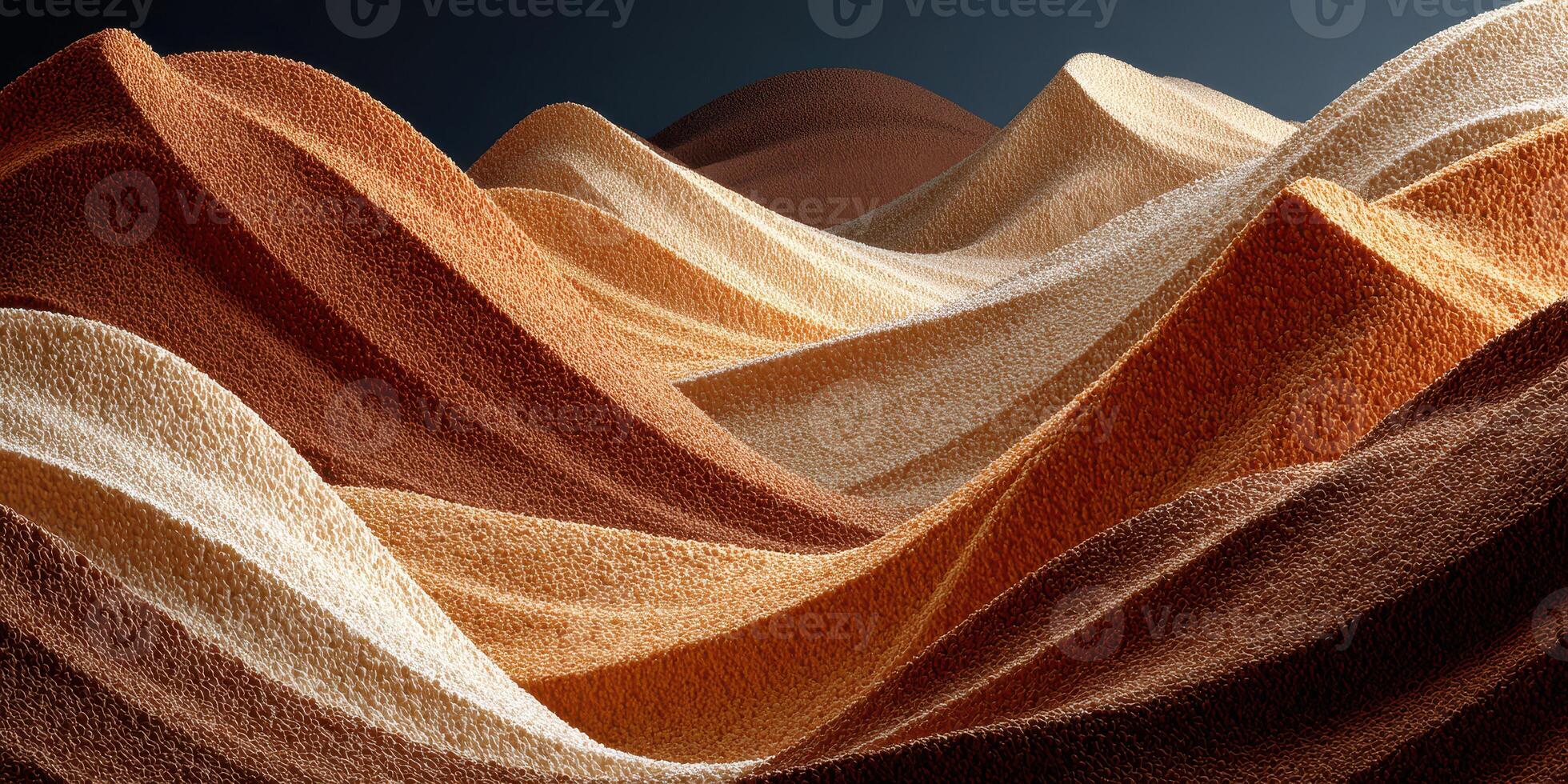 Stunning view of layered sand dunes showcasing rich colors and textures at sunset during a serene outdoor landscape photo