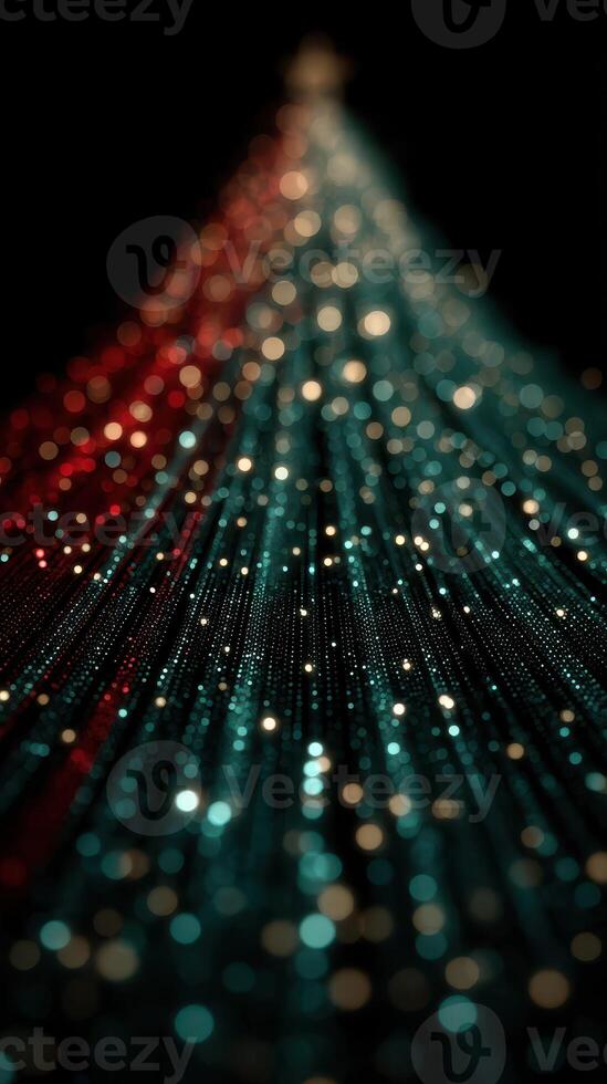 Vibrant display of colorful lights creating a festive atmosphere during the holiday season photo