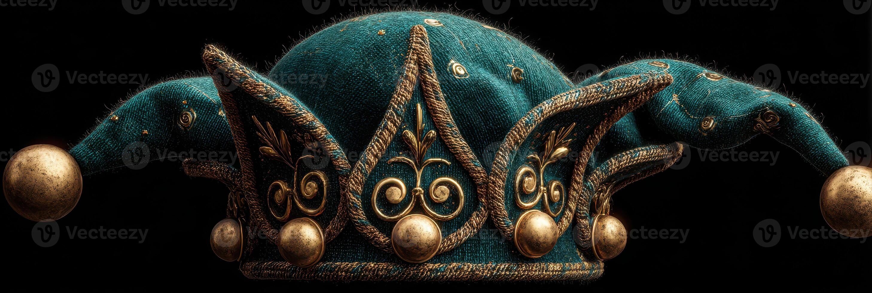 Discovering the Artistry of a Traditional Jester Hat in Vibrant Colors photo