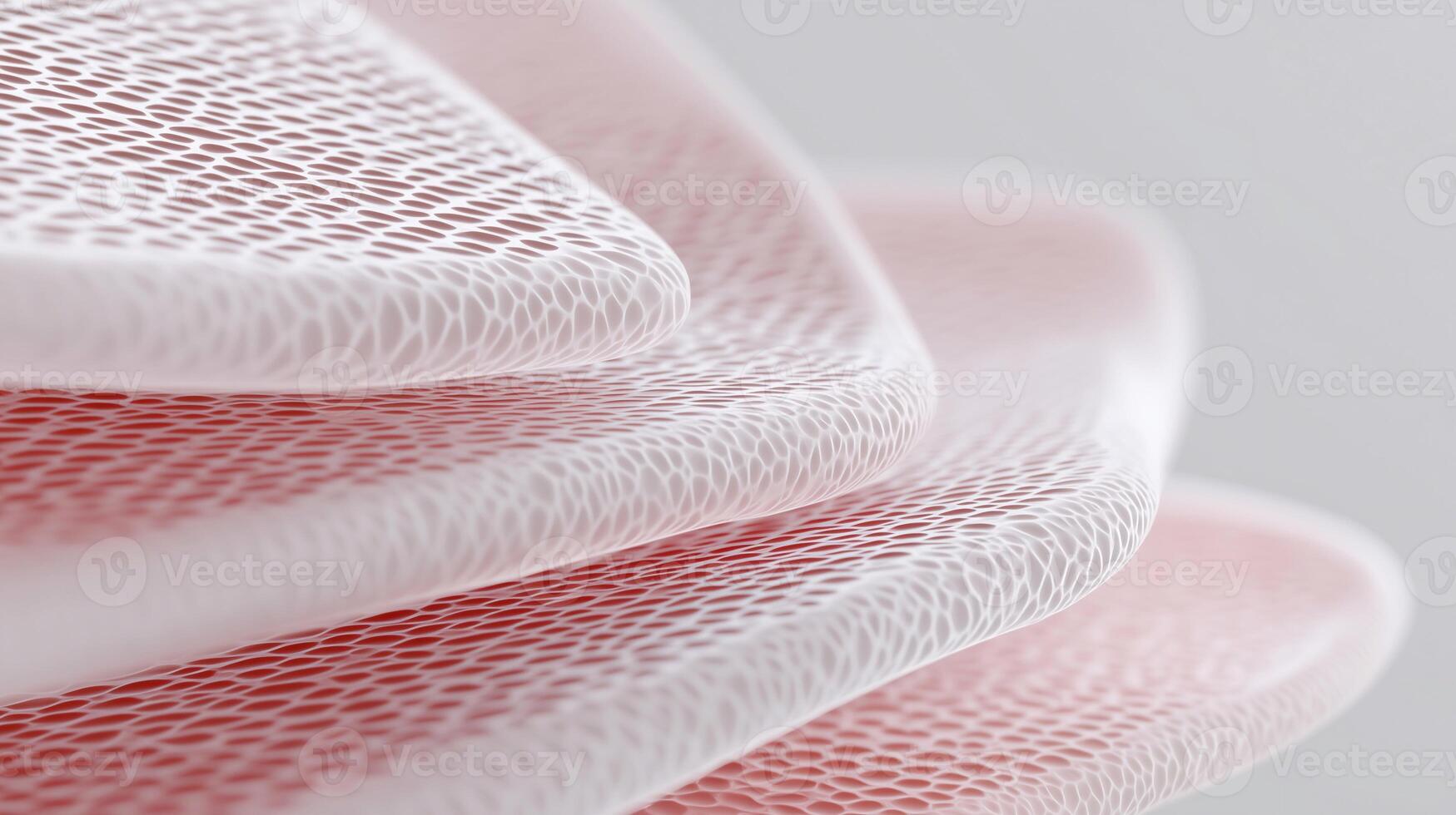 Macro view of artificial skin layers developed for medical grafts, illustrating synthetic texture, biomedical innovation, and advanced tissue engineering for human transplantation. photo