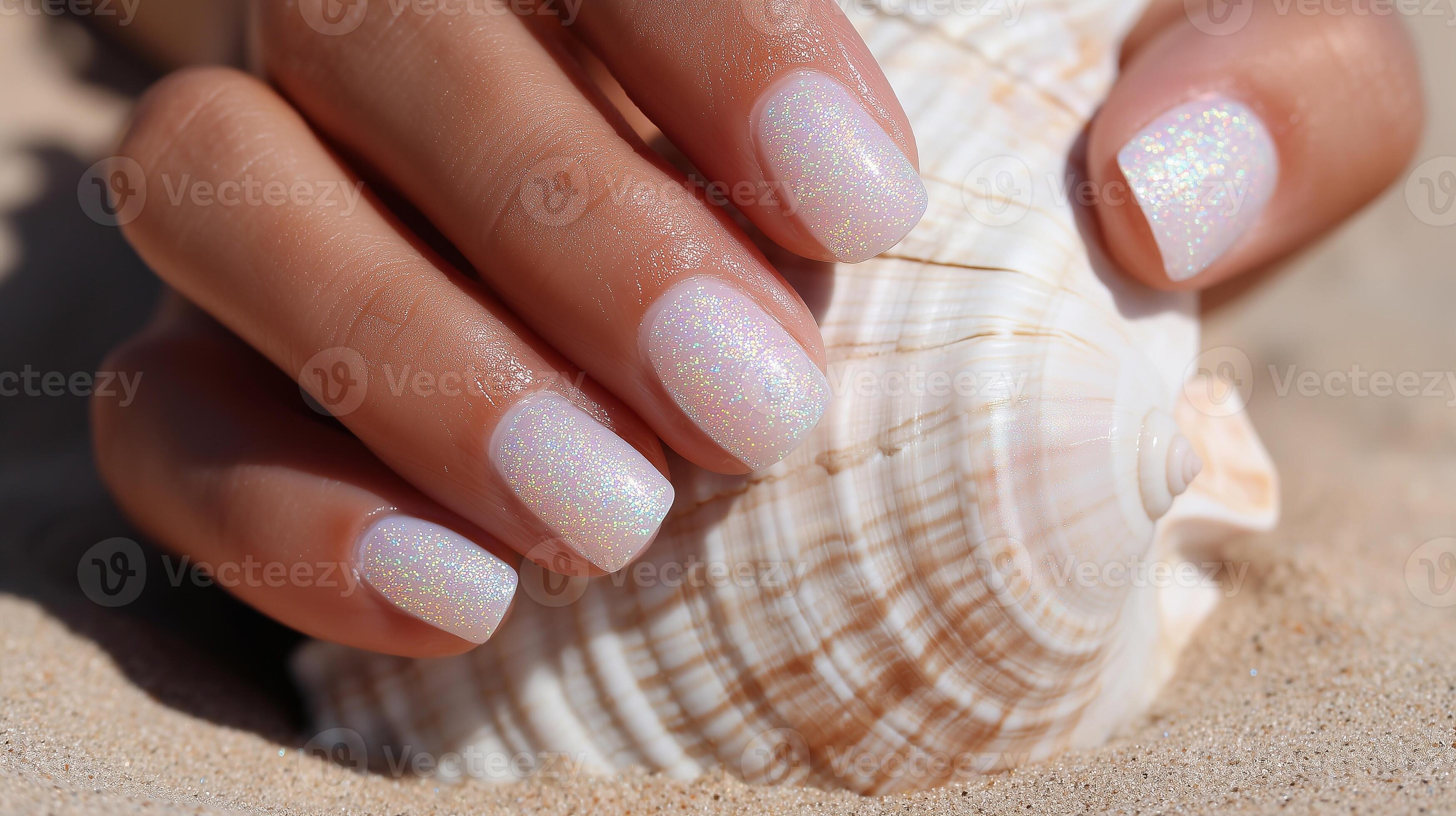 Bubbly Summer Nails with Sparkling Water