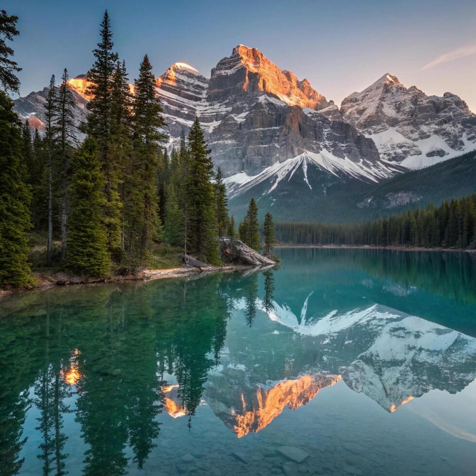 Mountain Lake Reflection photo