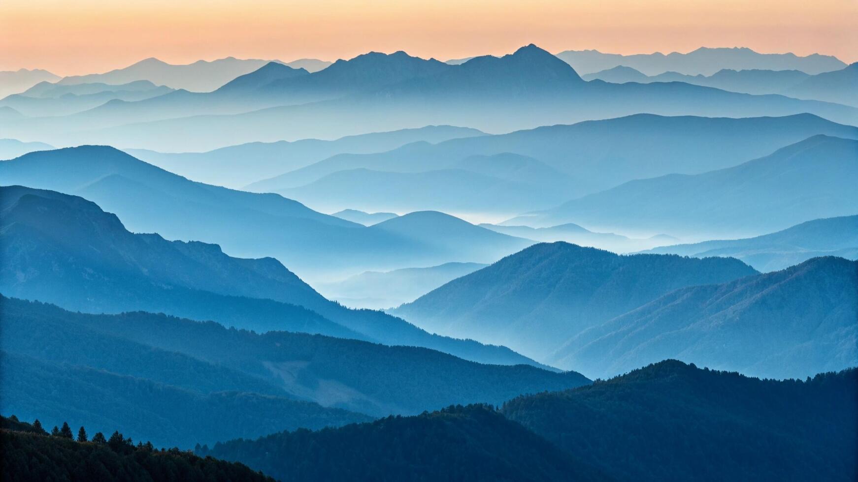 Misty Mountain Panorama photo