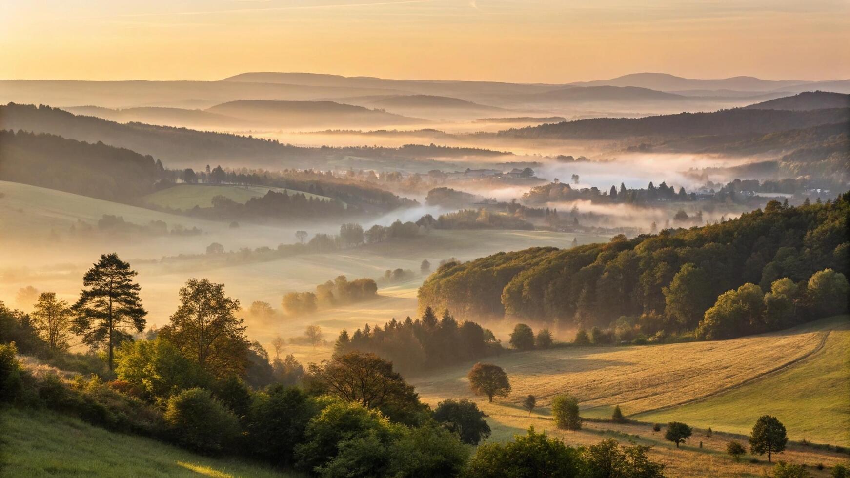 Sunrise Over Foggy Valley photo