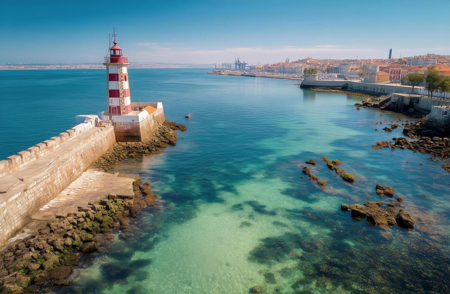 A view of the port of lisbon, portugal photo