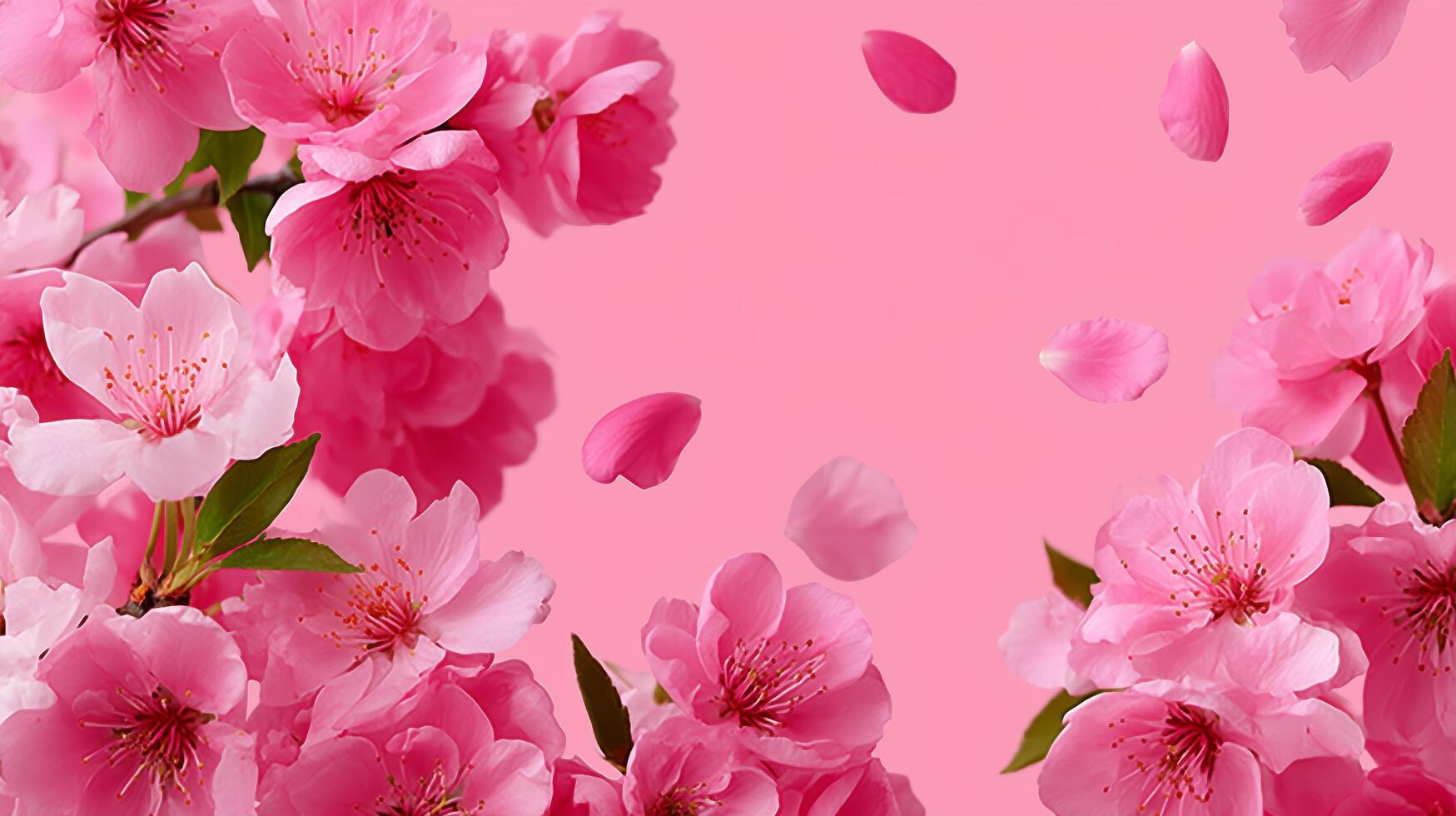 Pink cherry blossom wallpaper photo