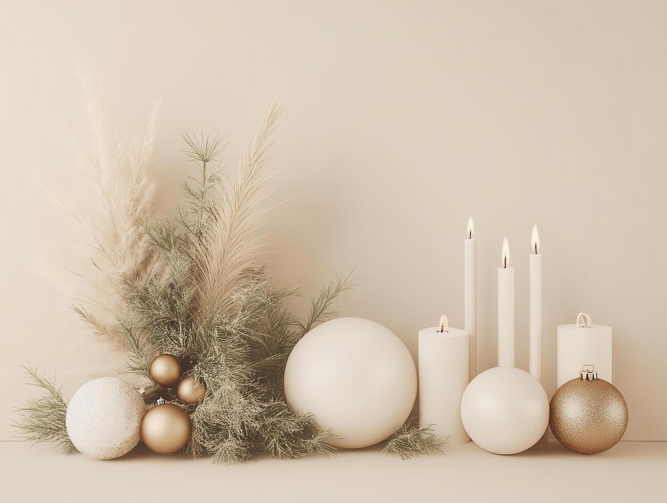 Minimalist Christmas Decoration. photo