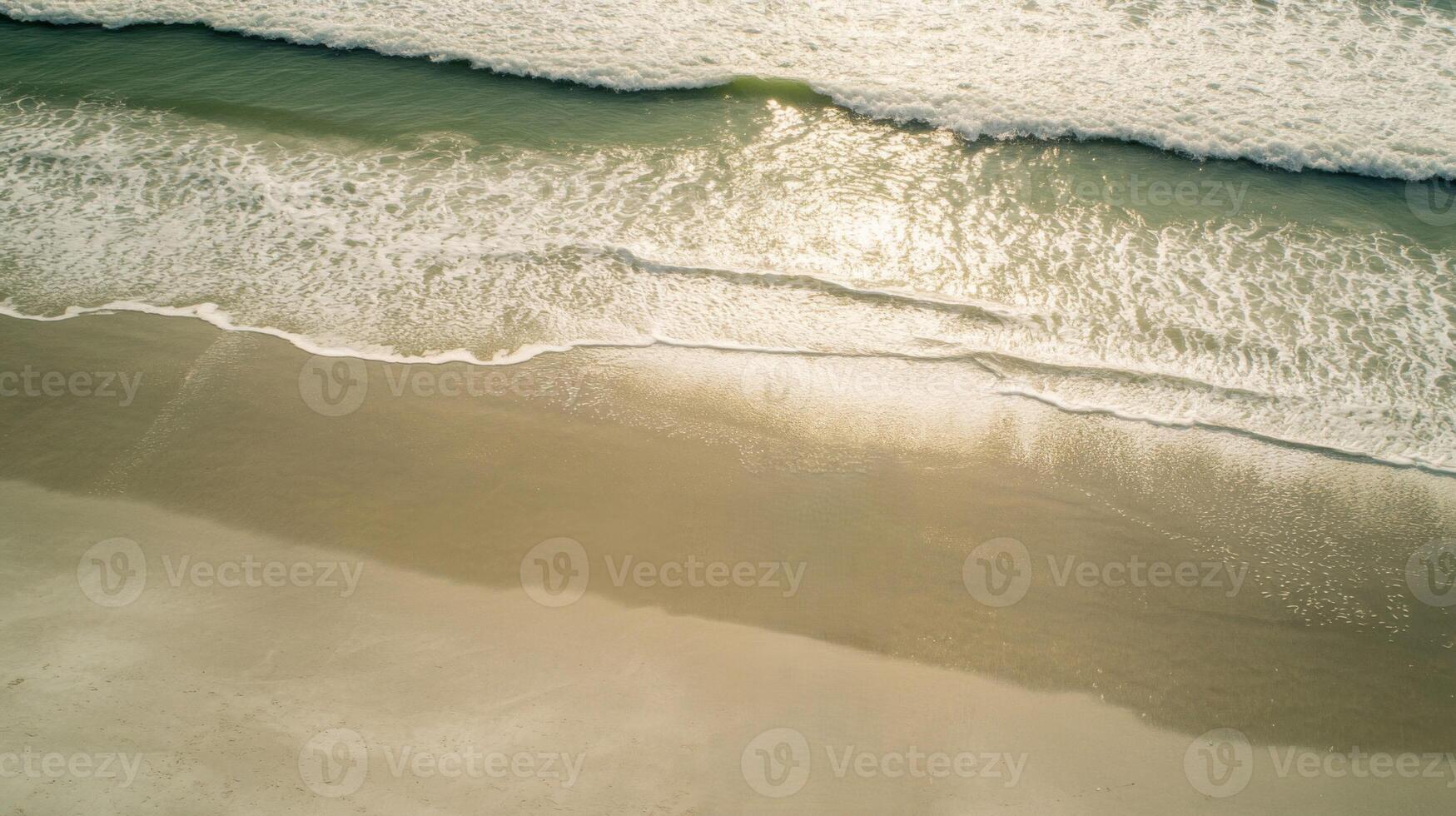 Woman with Red Umbrella on Sandy Beach photo