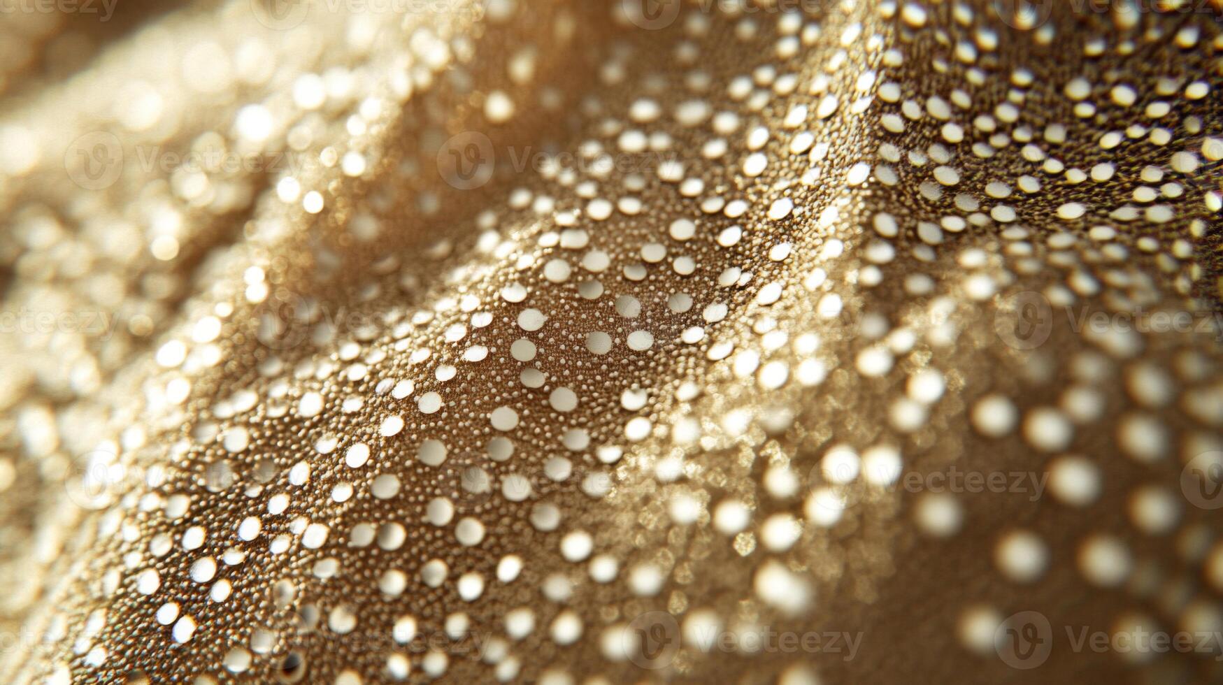 Closeup of Gold Glitter Fabric Texture photo