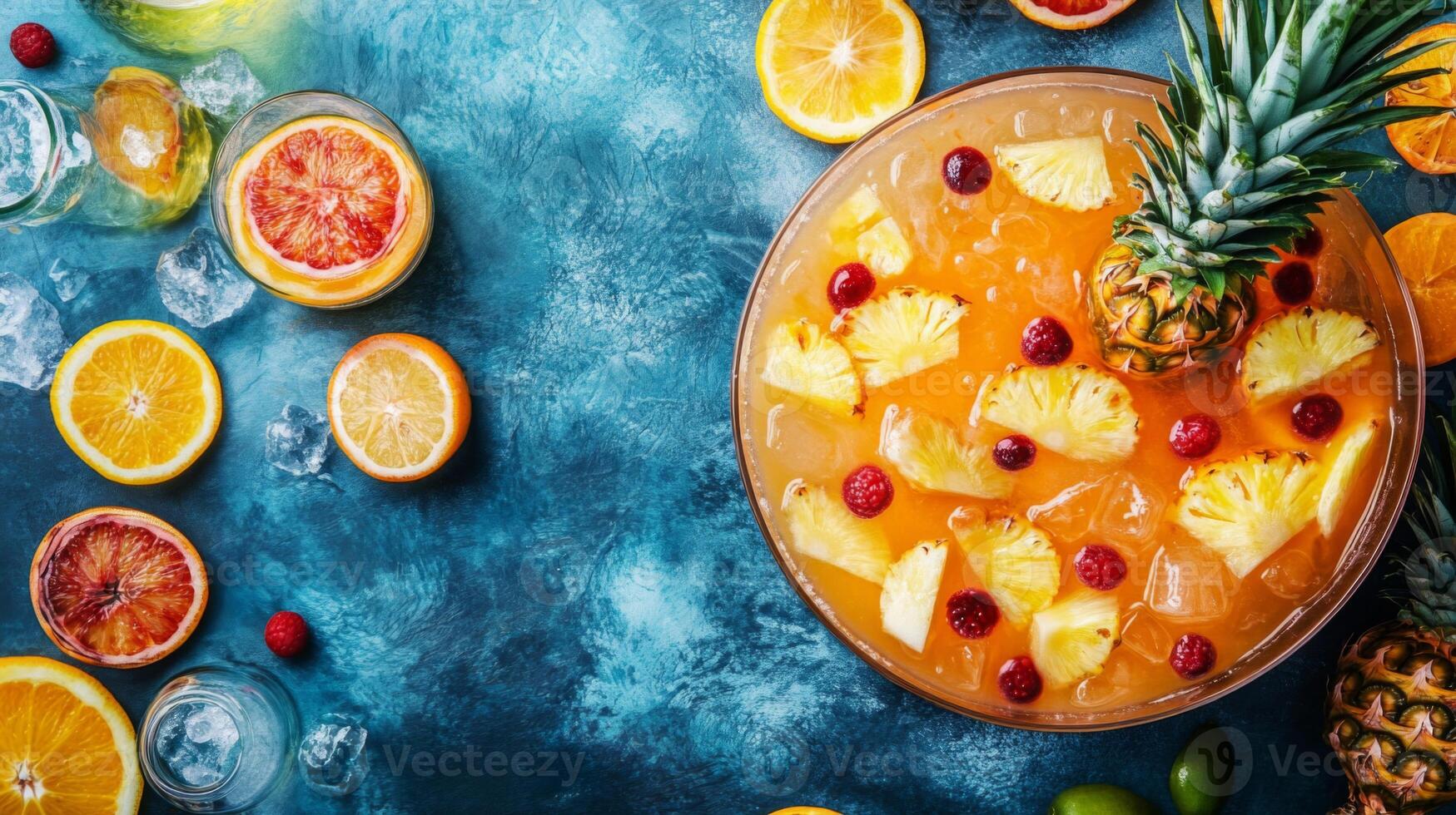 Refreshing Fruit Punch with Pineapple and Cranberries photo
