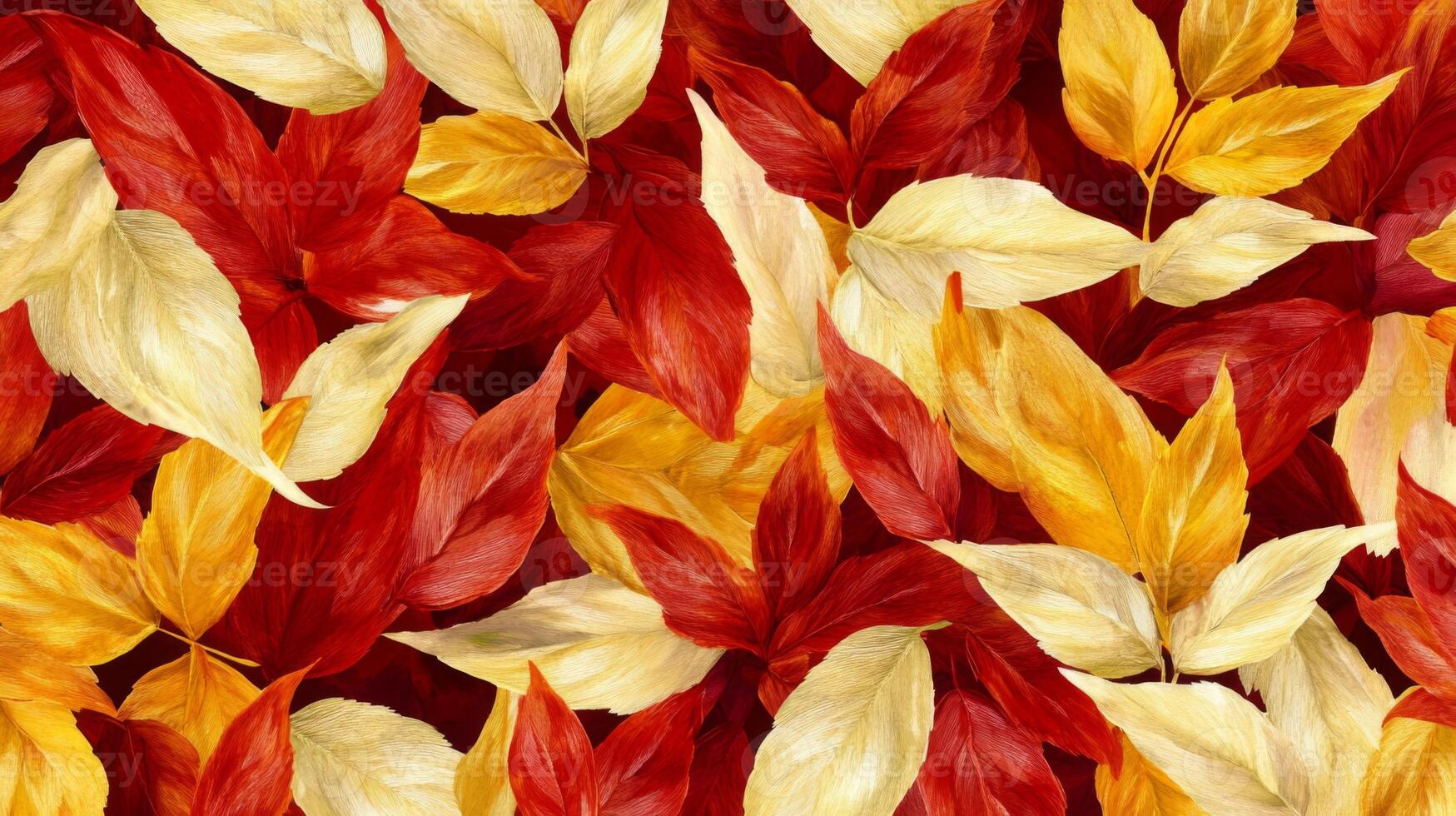 Red Orange Yellow Autumn Leaves Background Texture photo