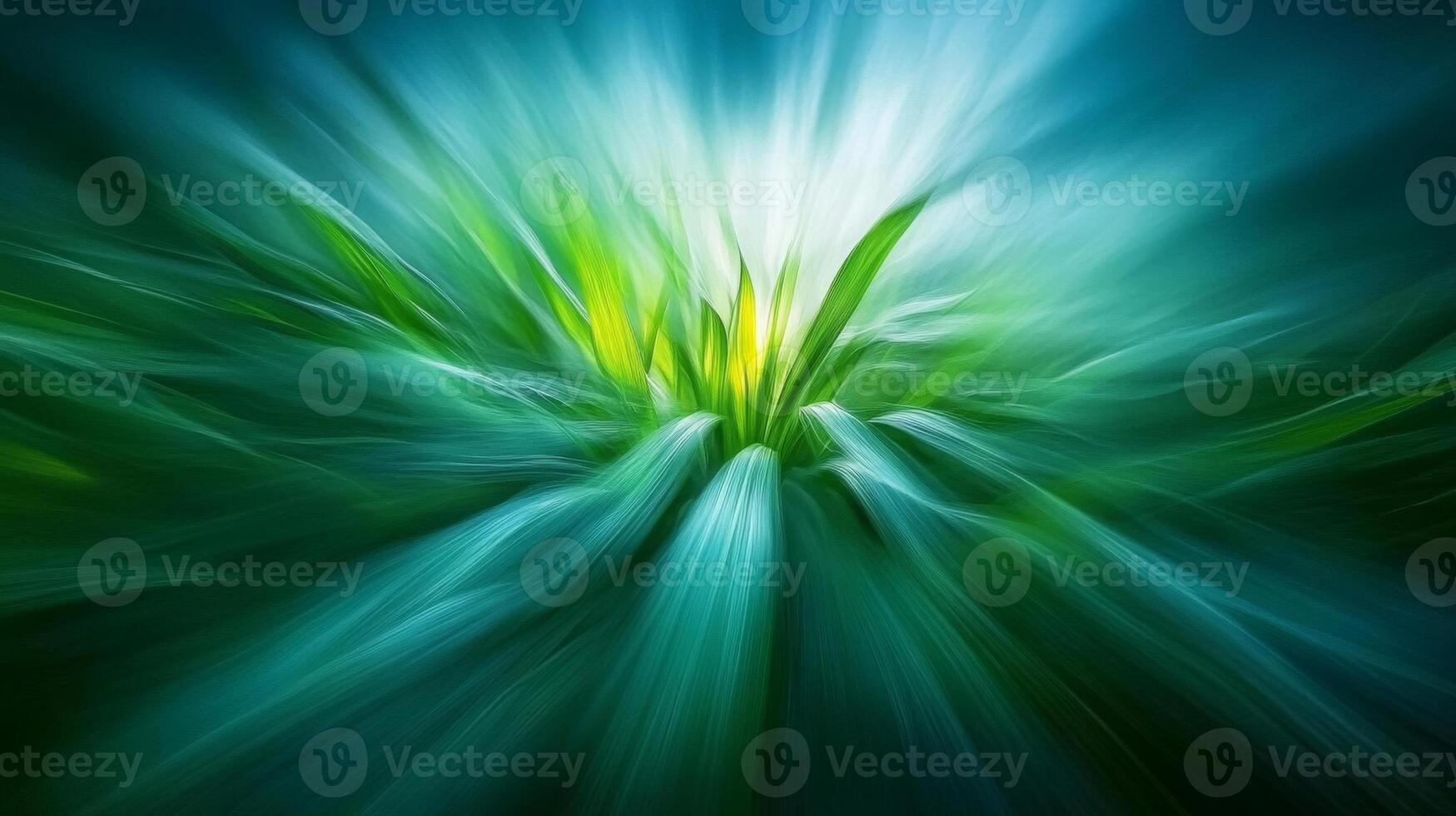 Vibrant Green Plant with Bright Light Abstract Background photo