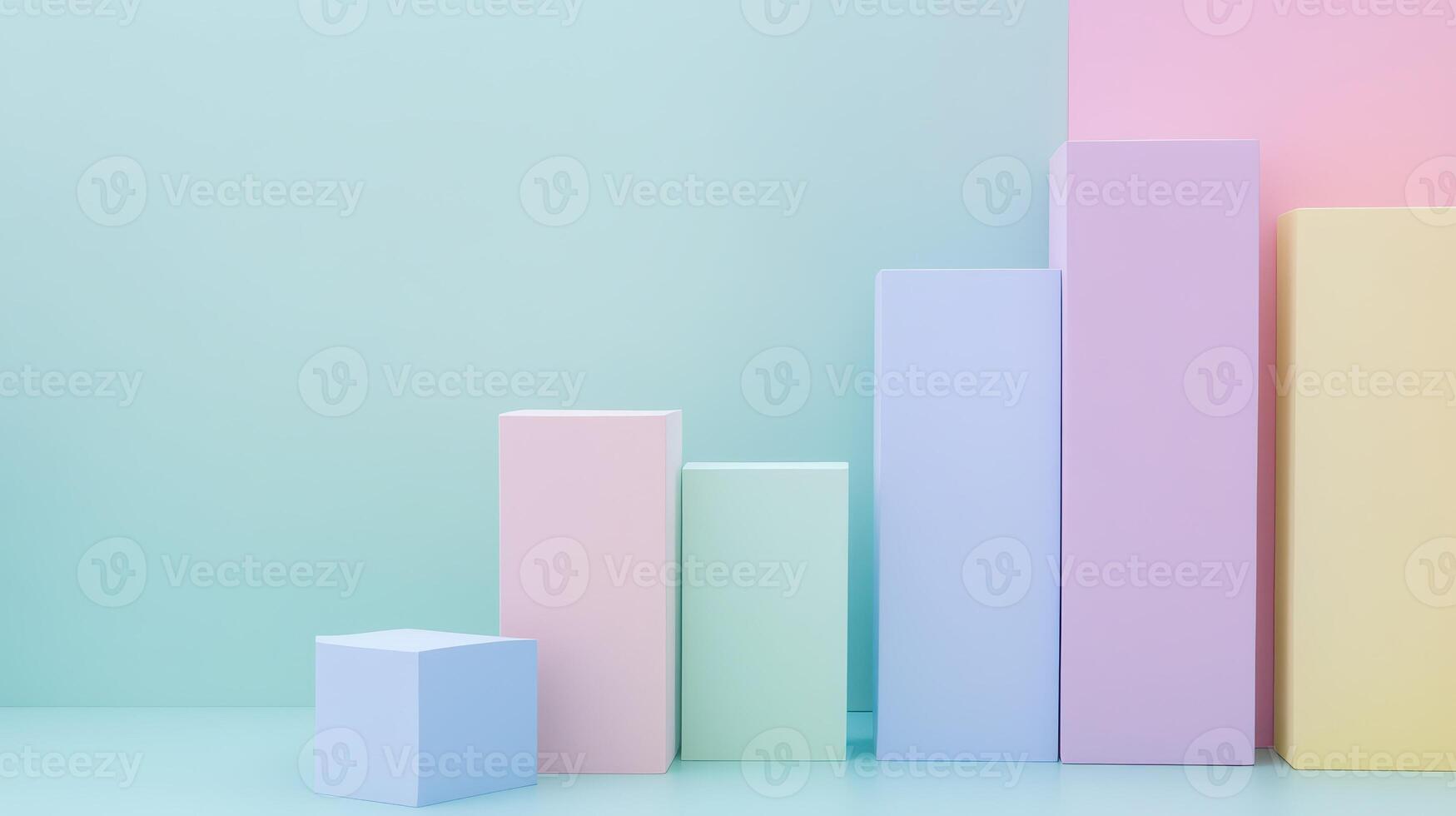 Playful arrangement of geometric shapes photo