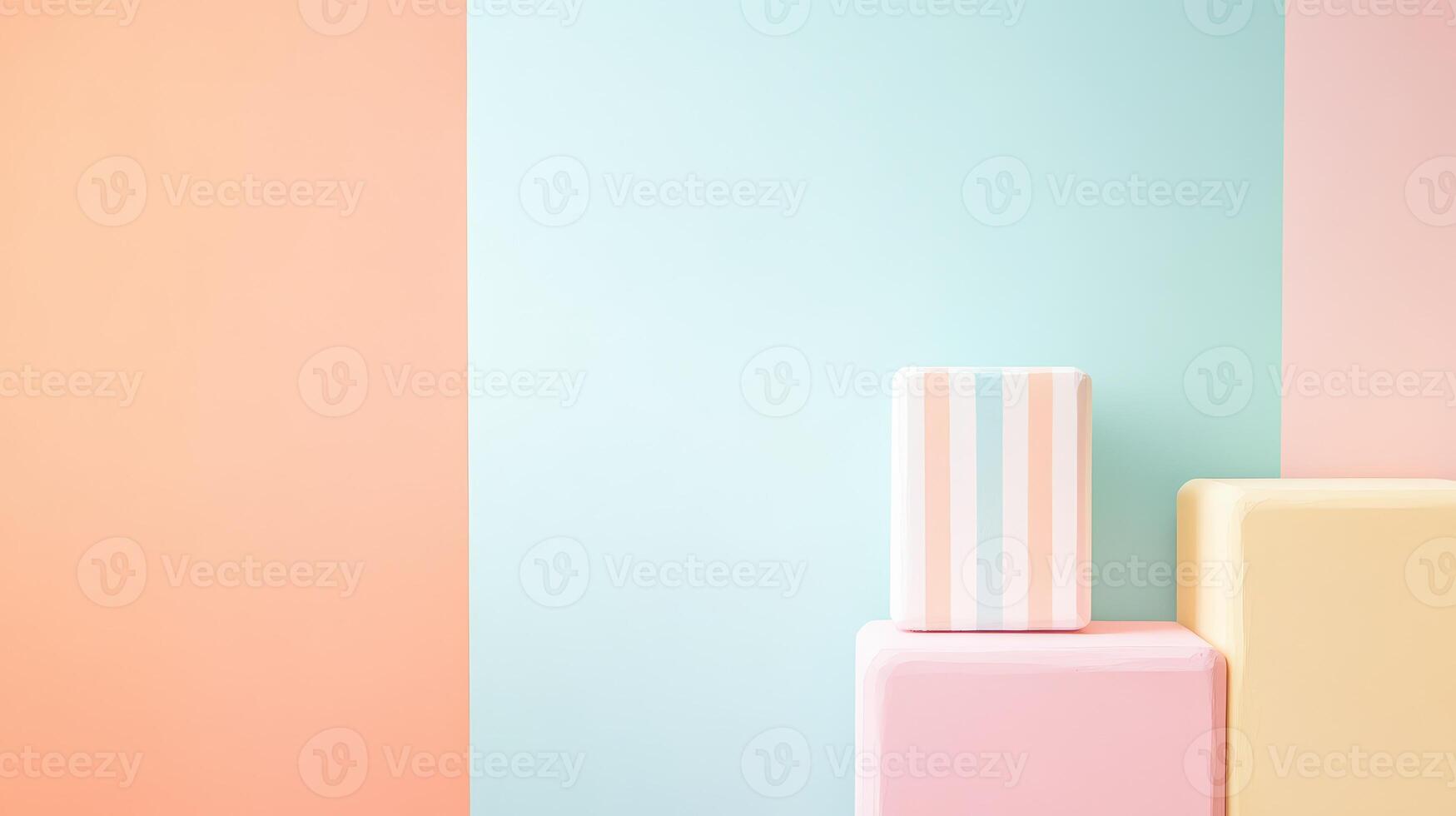 Pastel blocks on a soft background photo