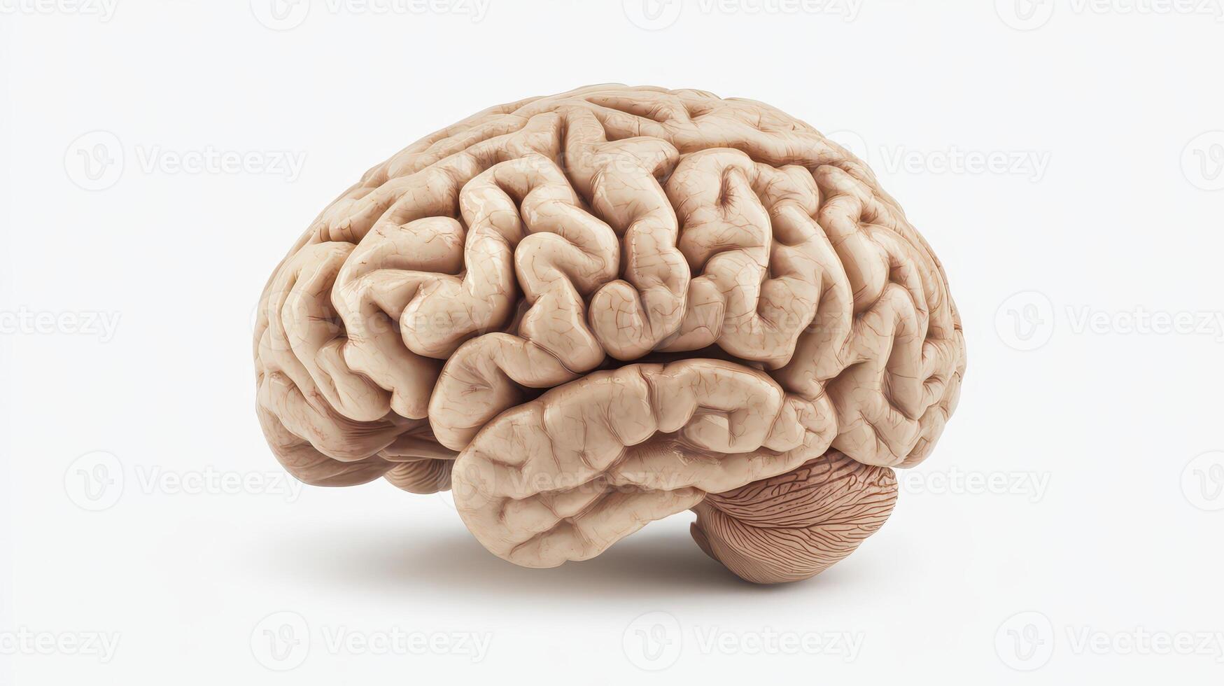 Realistic human brain model in neutral setting photo