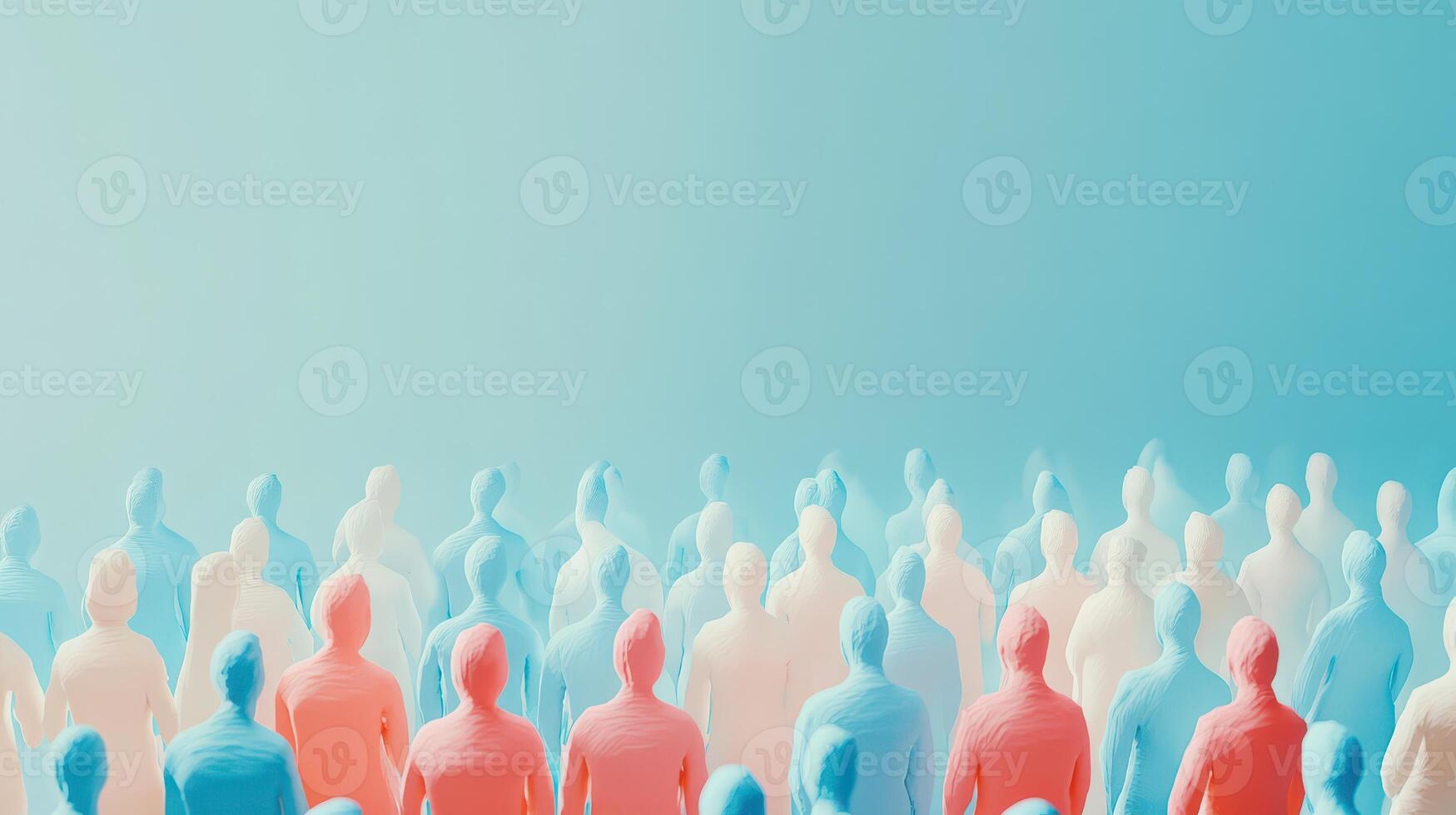Diverse group of people in a vibrant setting photo