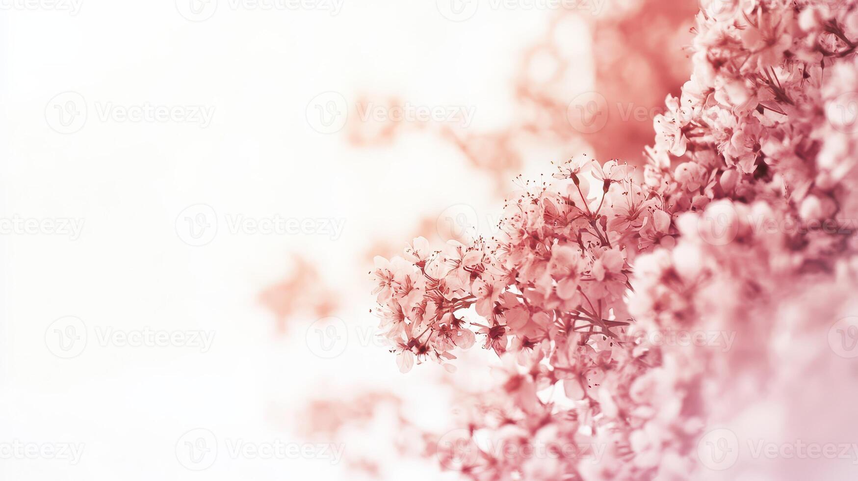 Blossoming cherry blossoms in soft pink hues photo