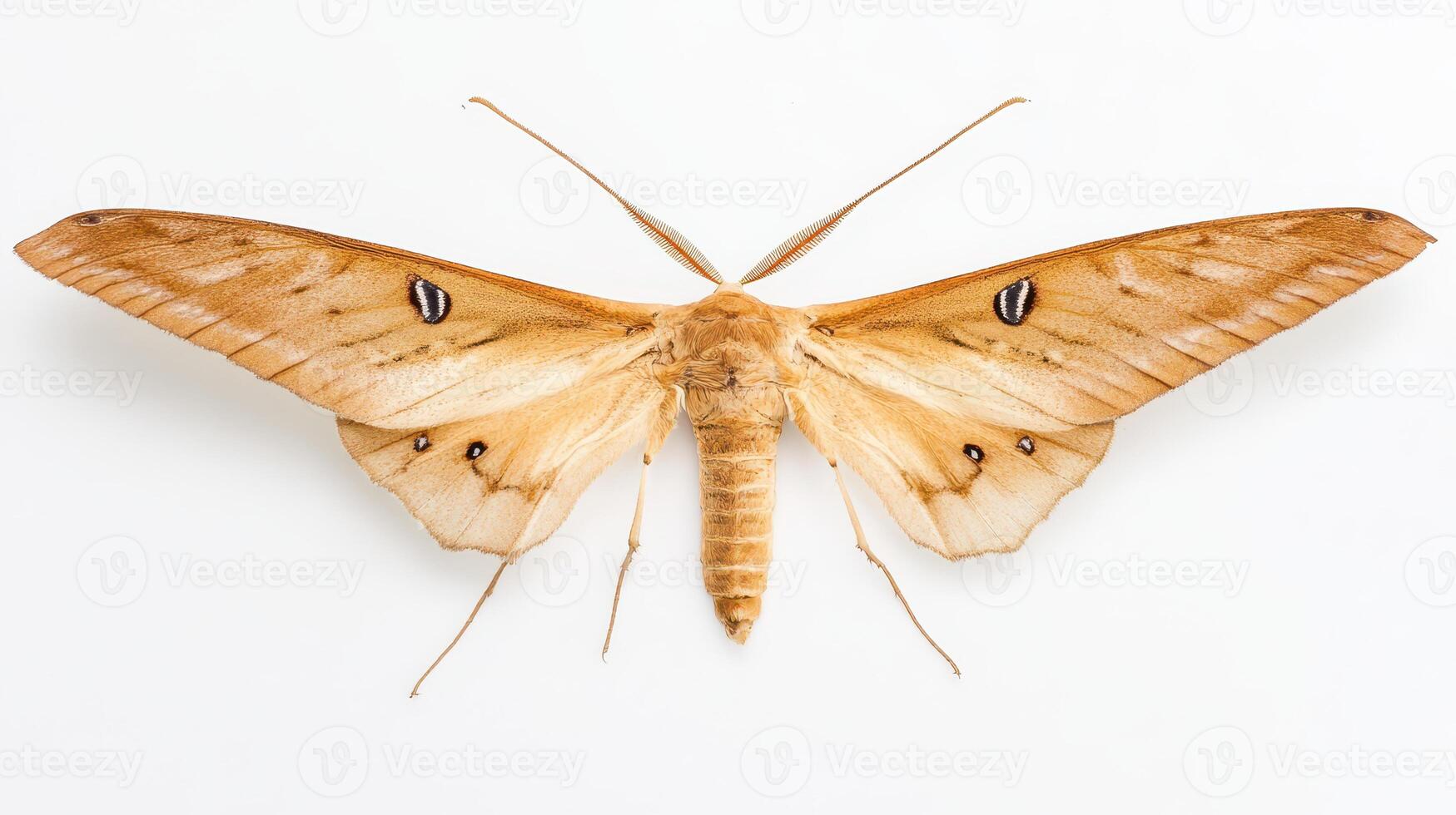 Brown moth with striking patterns photo