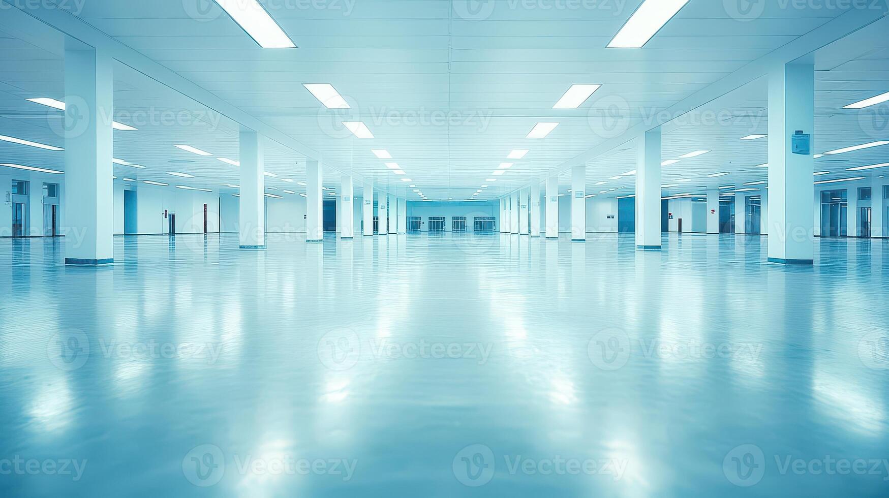 Sleek bright vacant industrial space photo