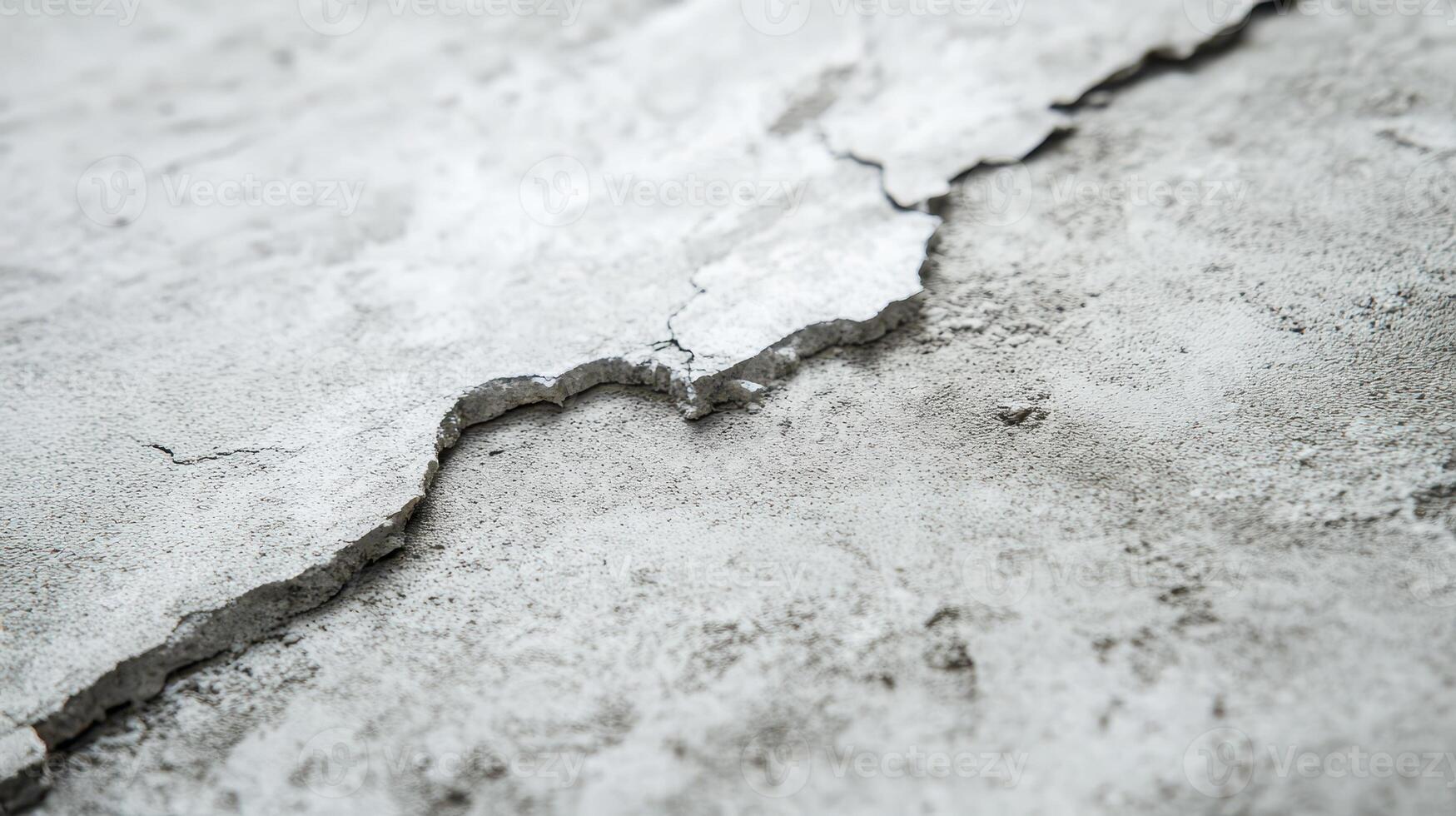 Cracked concrete surface showing signs of wear photo