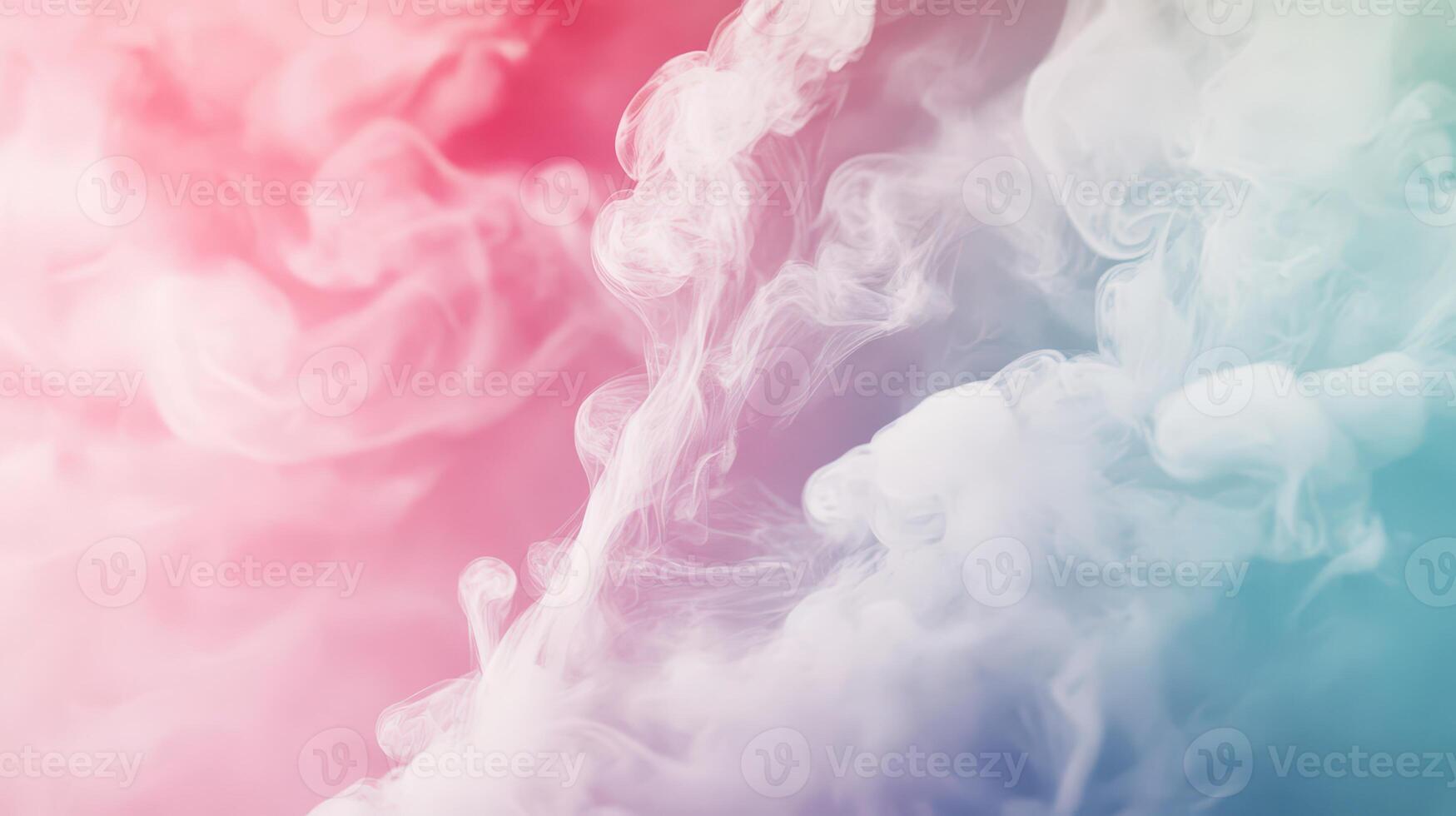 Colorful smoke swirling in artistic formation photo