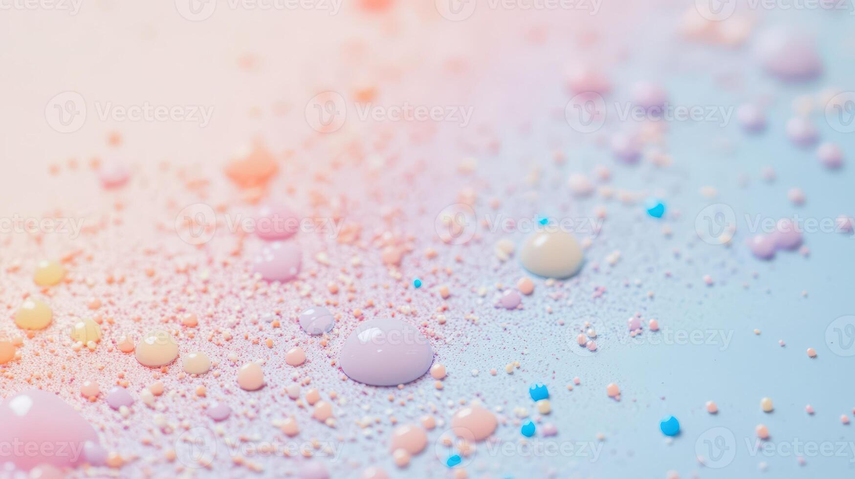 Colorful droplets form an art display photo