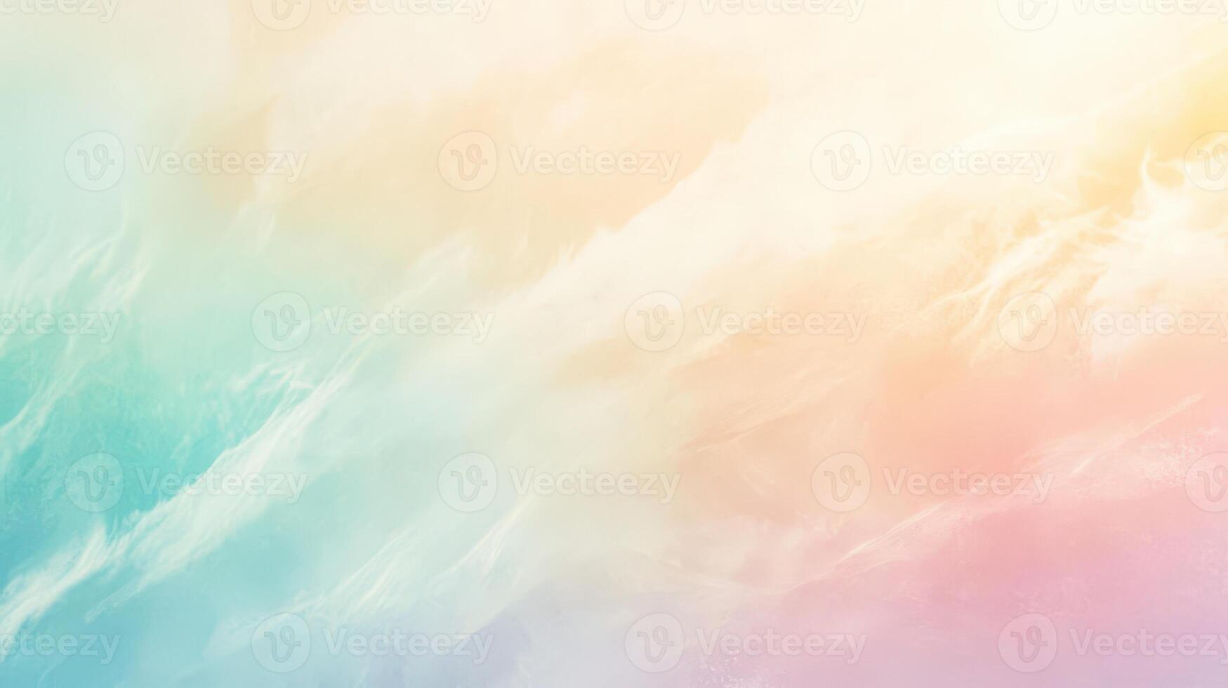 Soft pastel clouds fill the sky at sunset photo
