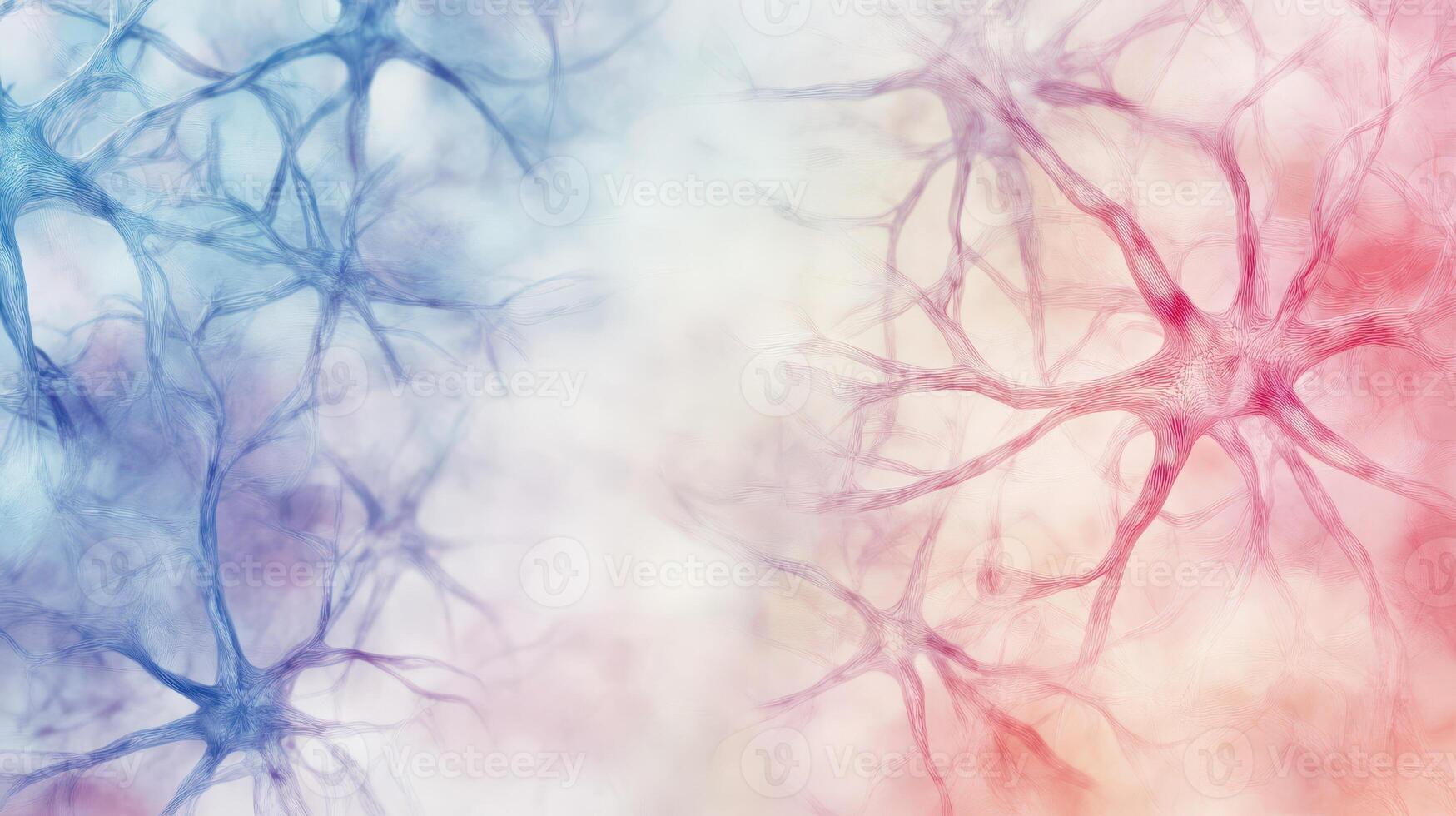 Colorful neurons on a soft background photo