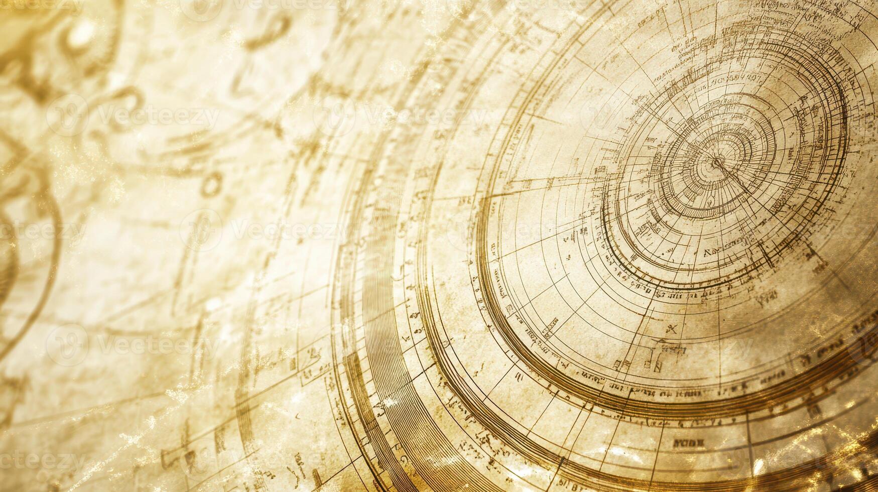 Intricate vintage celestial map photo