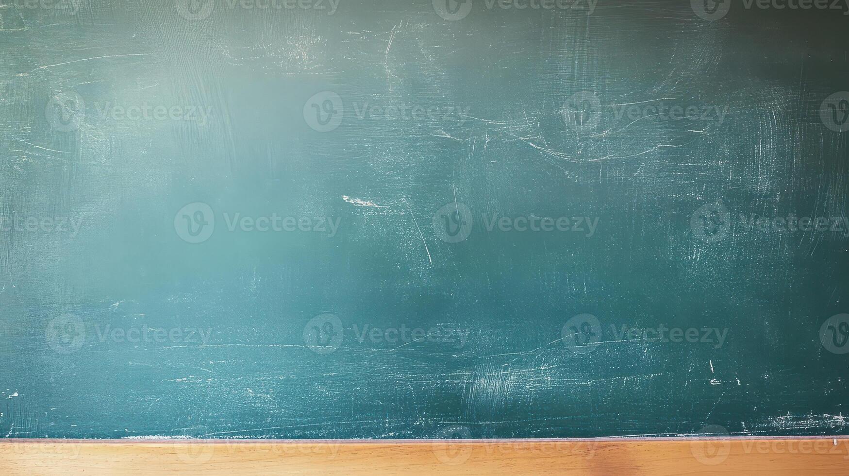 Empty chalkboard at a classroom ready for lessons photo