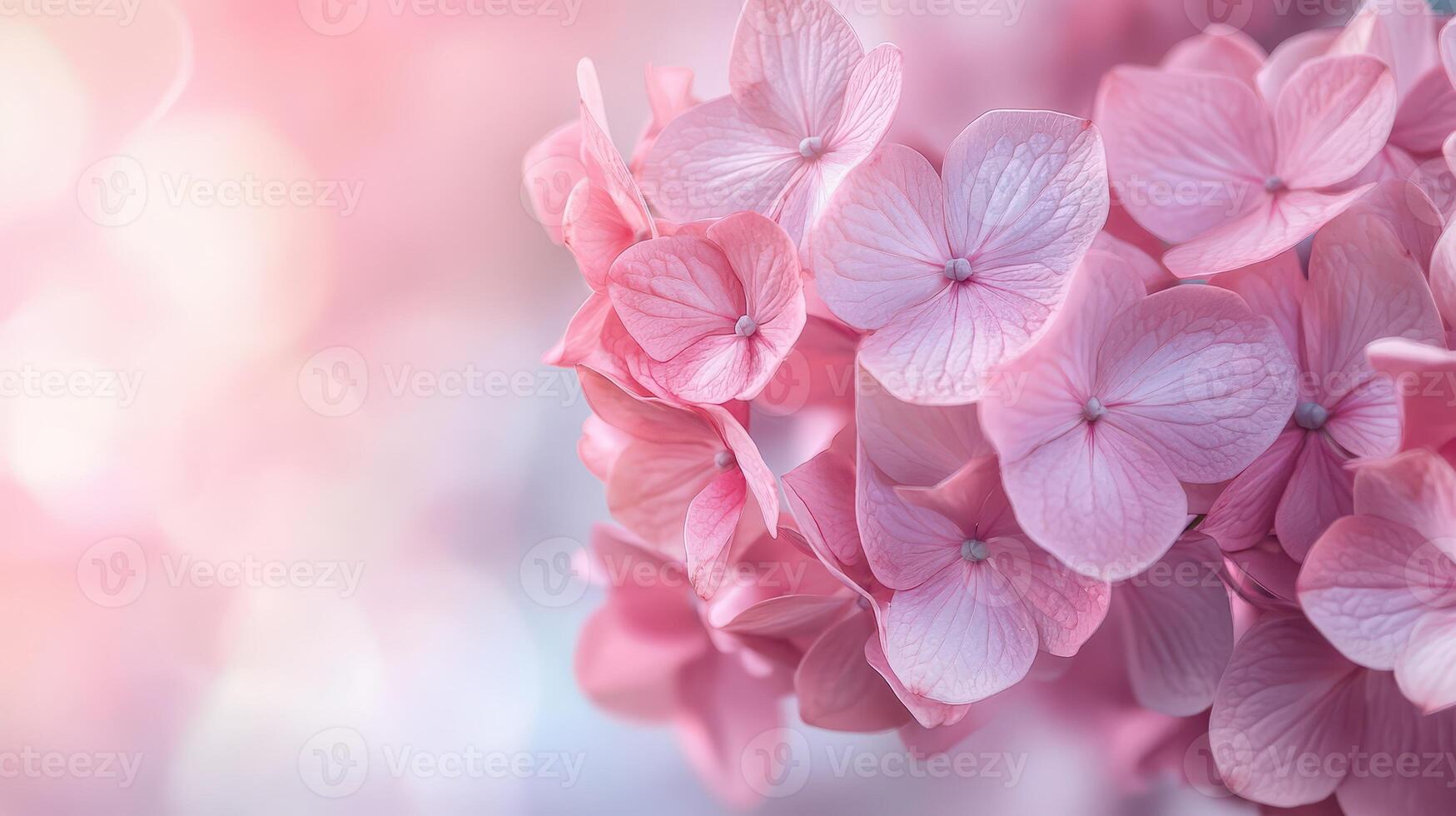 Delicate pink flowers bloom in a serene setting photo