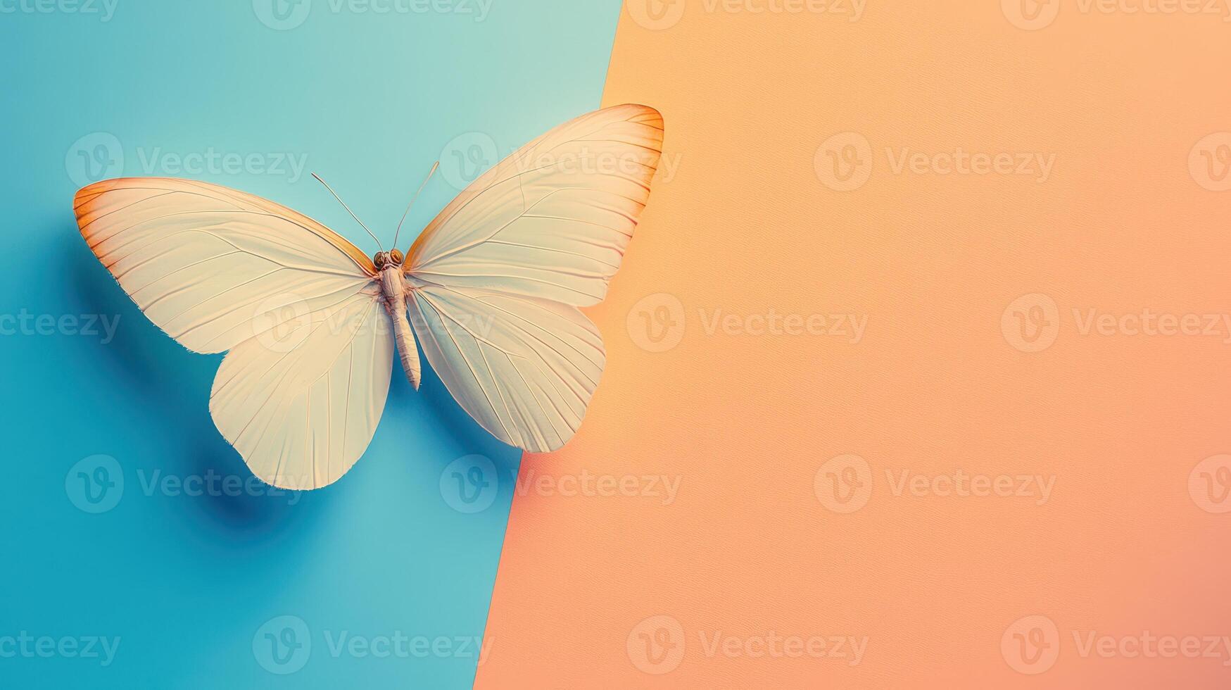 Colorful butterfly on dual backgrounds photo