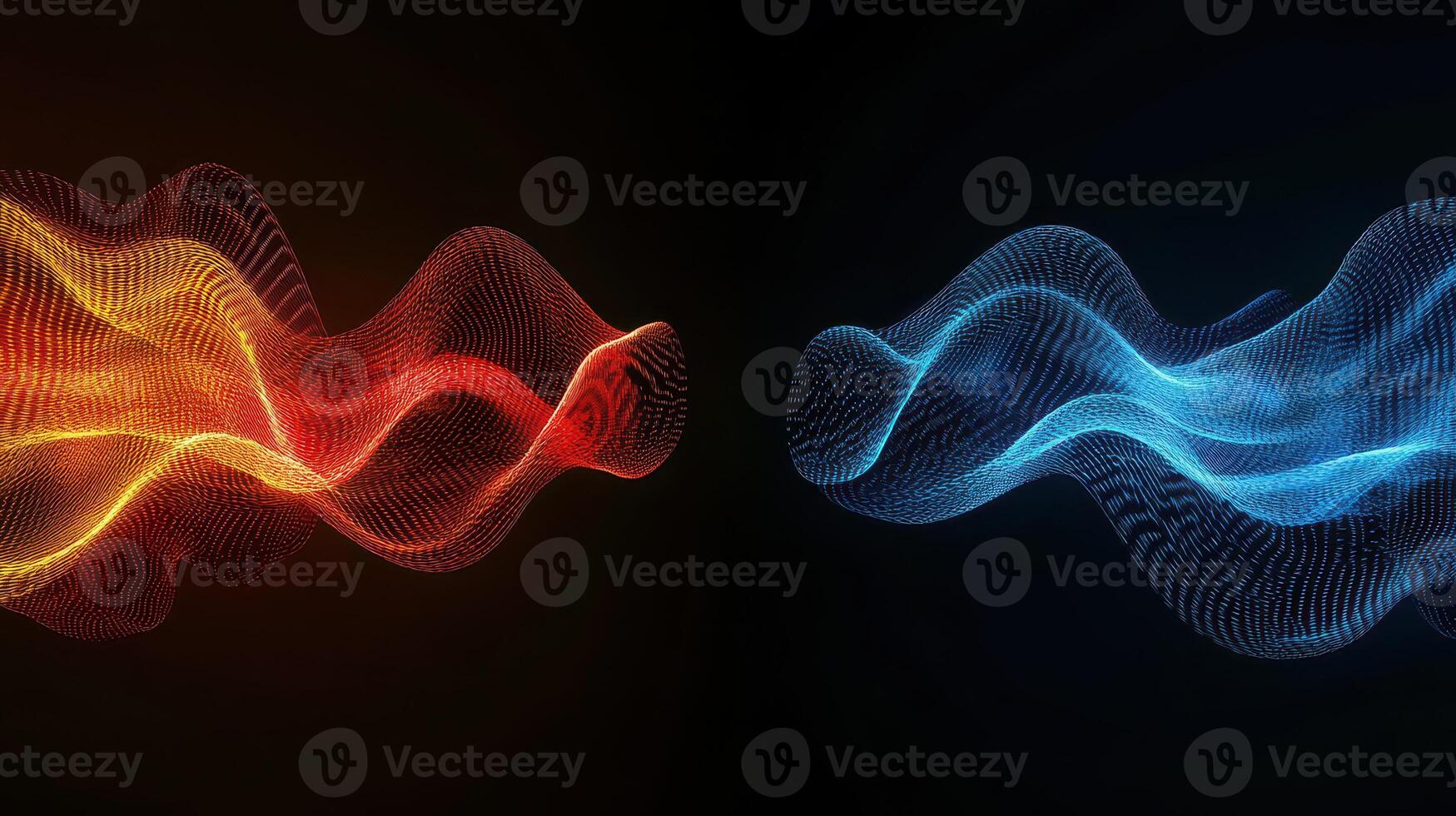 Vibrant wave patterns in motion photo