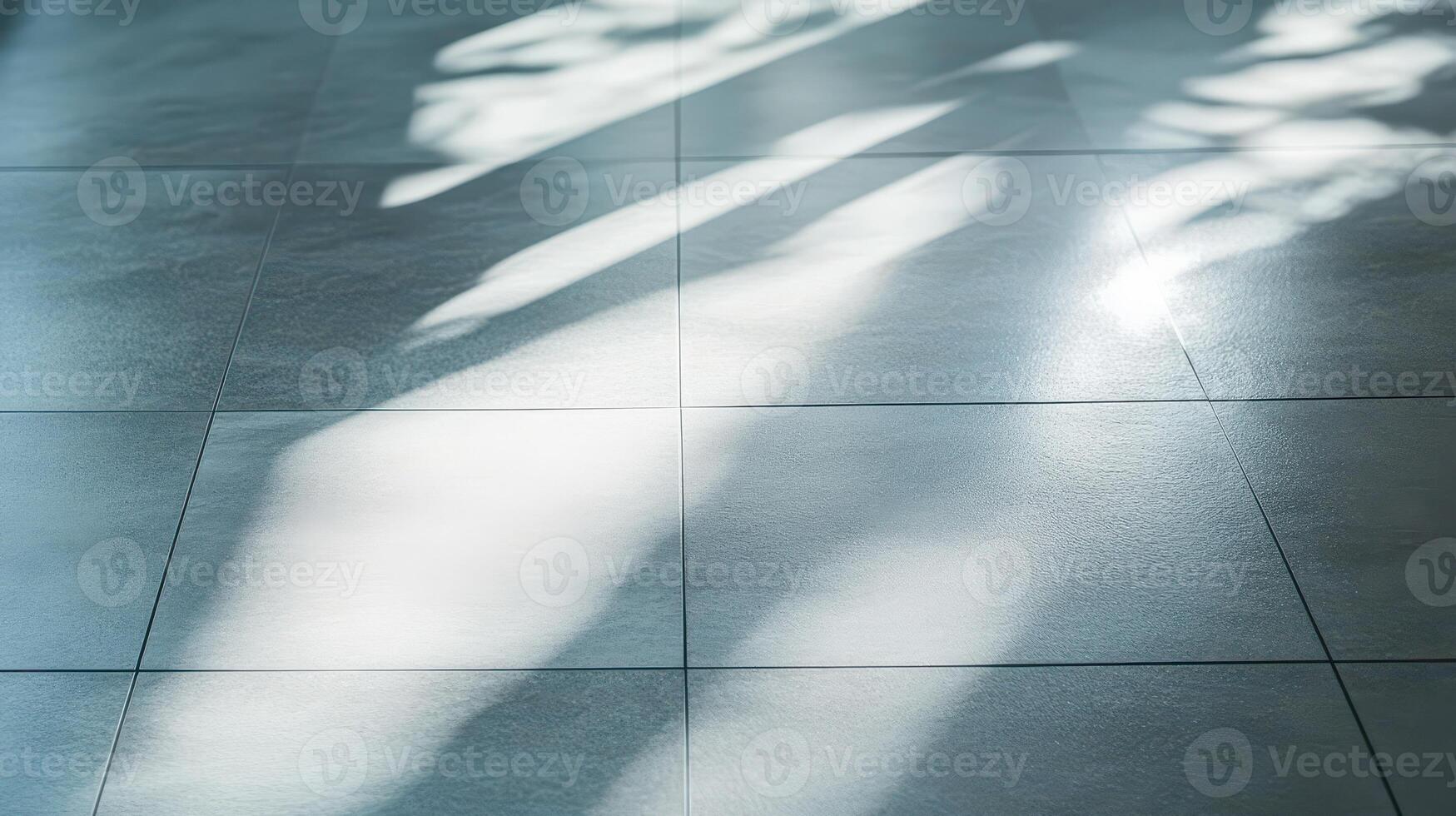 Light and shadow patterns on a tiled floor photo